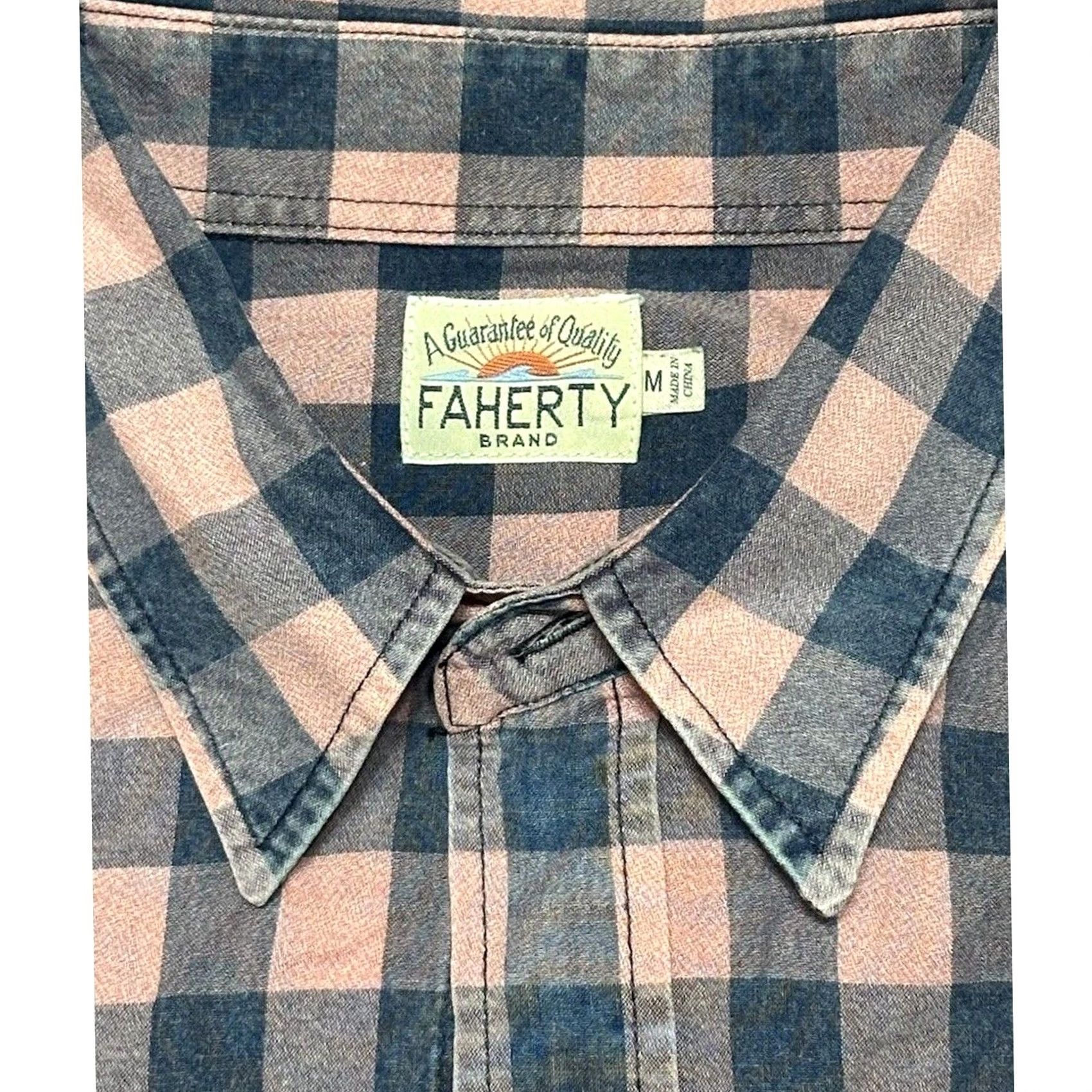 Faherty Faherty Shirt Pink Plaid Button-Up Mens M Short Sleeve Collared Retro Vintage? Size US M / EU 48-50 / 2 - 2 Thumbnail