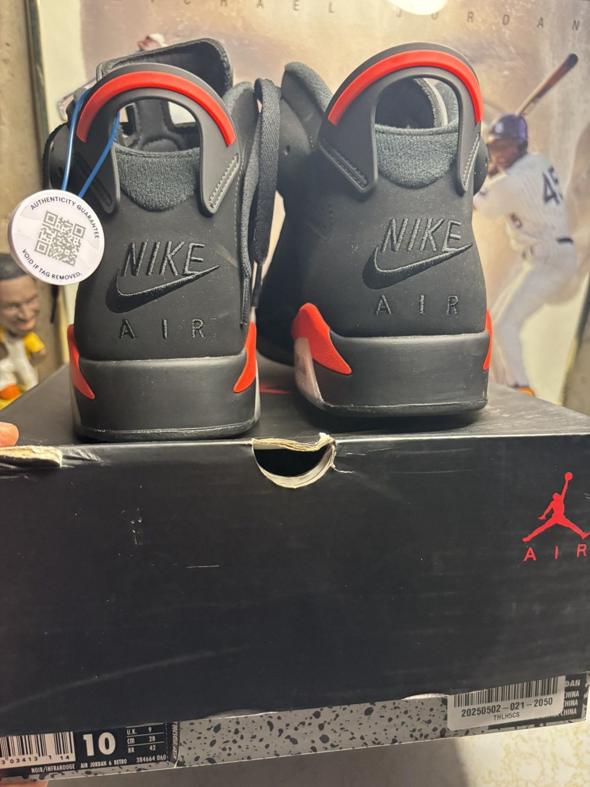 Jordan Brand Air Jordan 6 Retro 2019 Infrared 2019 Size US 10 / EU 43 - 7 Thumbnail