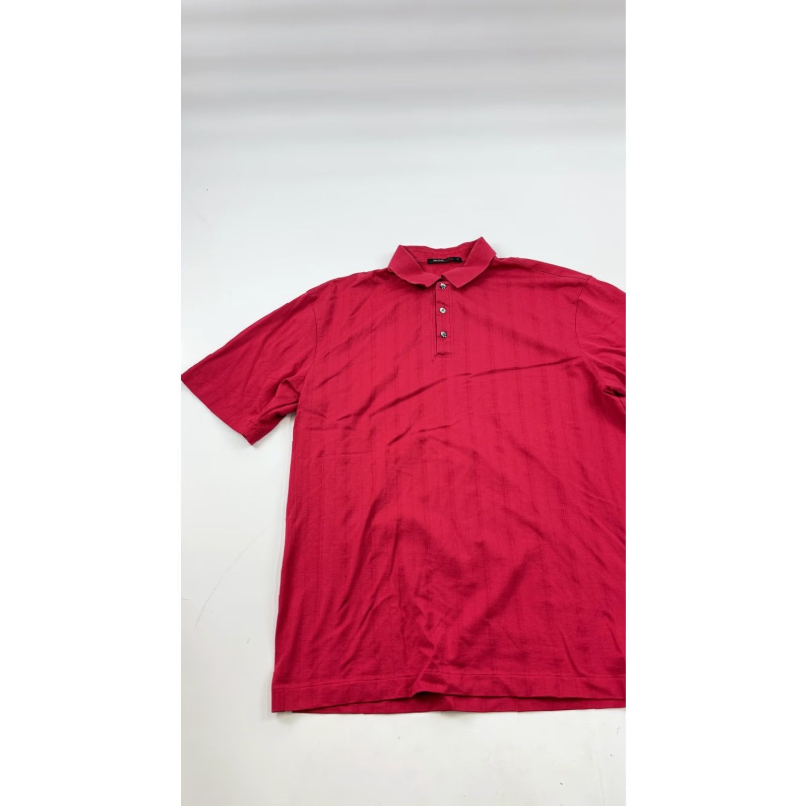 Nike Nike Tiger Woods Polo Shirt Mens Large Red Dri-FIT Golf Performance 256442-679 Shirt Polo Short Sleeve Striped Logo Mens Golf Size US L / EU 52-54 / 3 - 2 Thumbnail