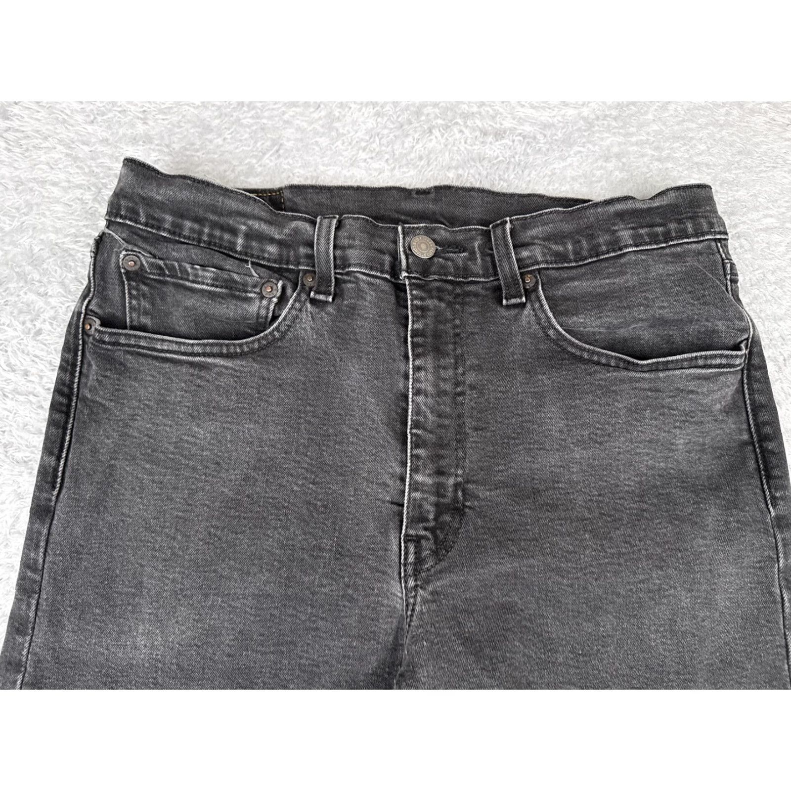 Levi's Levis Premium 512 Jeans Mens 34x32 31x29 Black Slim Tapered Denim Size US 34 / EU 50 - 4 Thumbnail