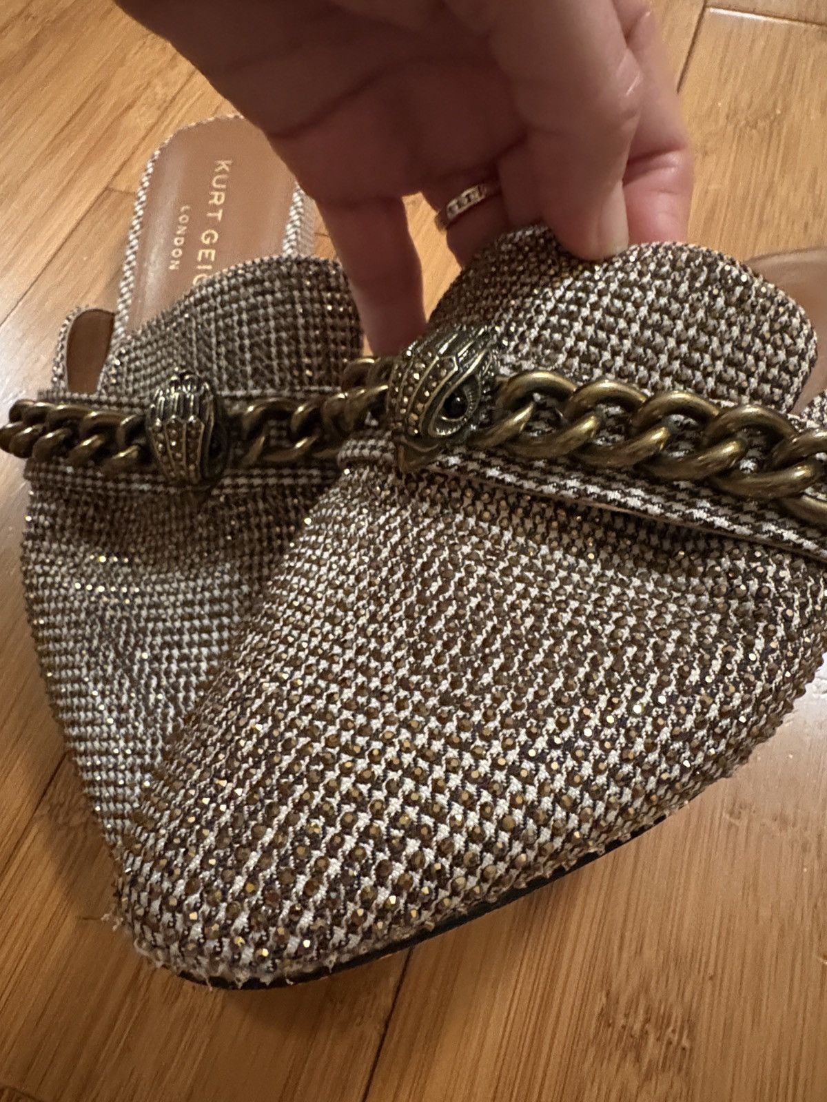 Kurt Geiger Kurt Geiger London Tweed Chain Detail Mules Size US 6 / IT 36 - 8 Thumbnail