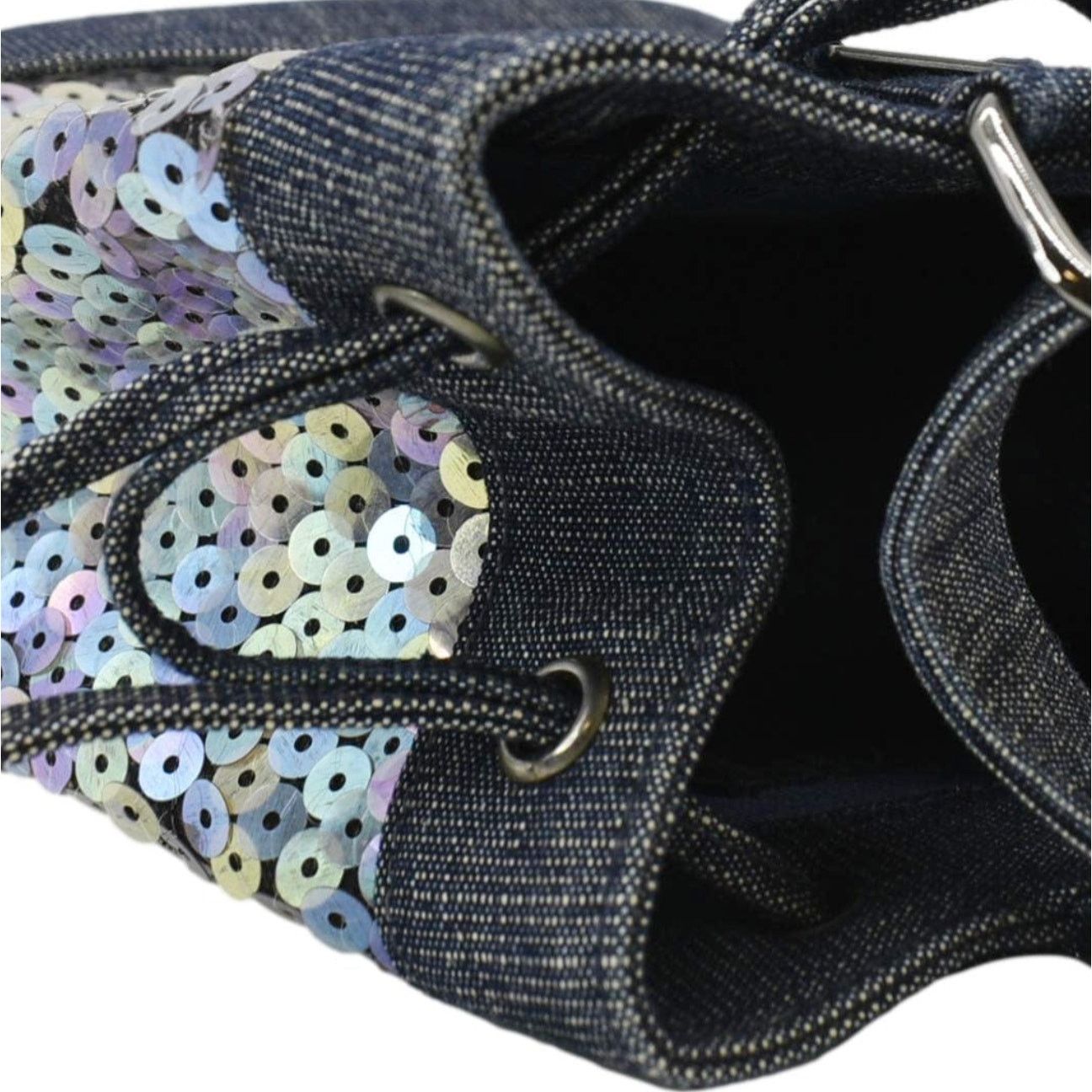Chanel vintage chanel karl lagerfeld sequin denim bucket bag Size ONE SIZE - 3 Thumbnail