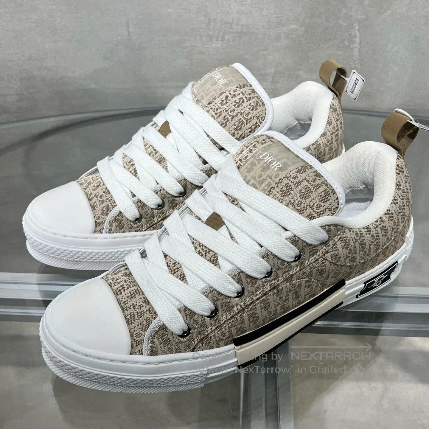Dior Dior B23 Oblique Old Age Full Print Beige shoes Size US 9 / EU 42 - 1 Thumbnail