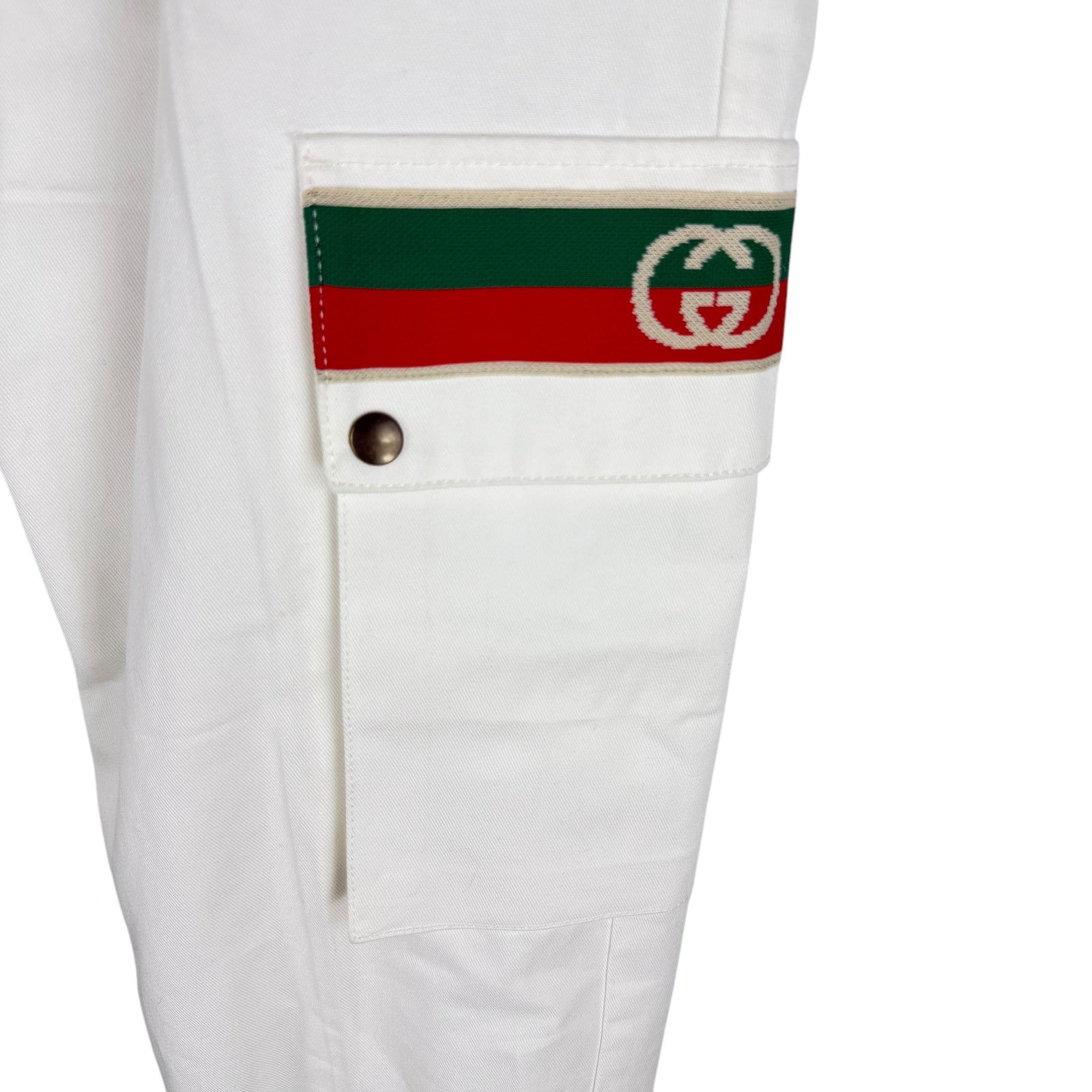 Gucci New Gucci Off White Canvas Pressed Cotton Cargo Pants 50 Size US 36 / EU 52 - 5 Thumbnail