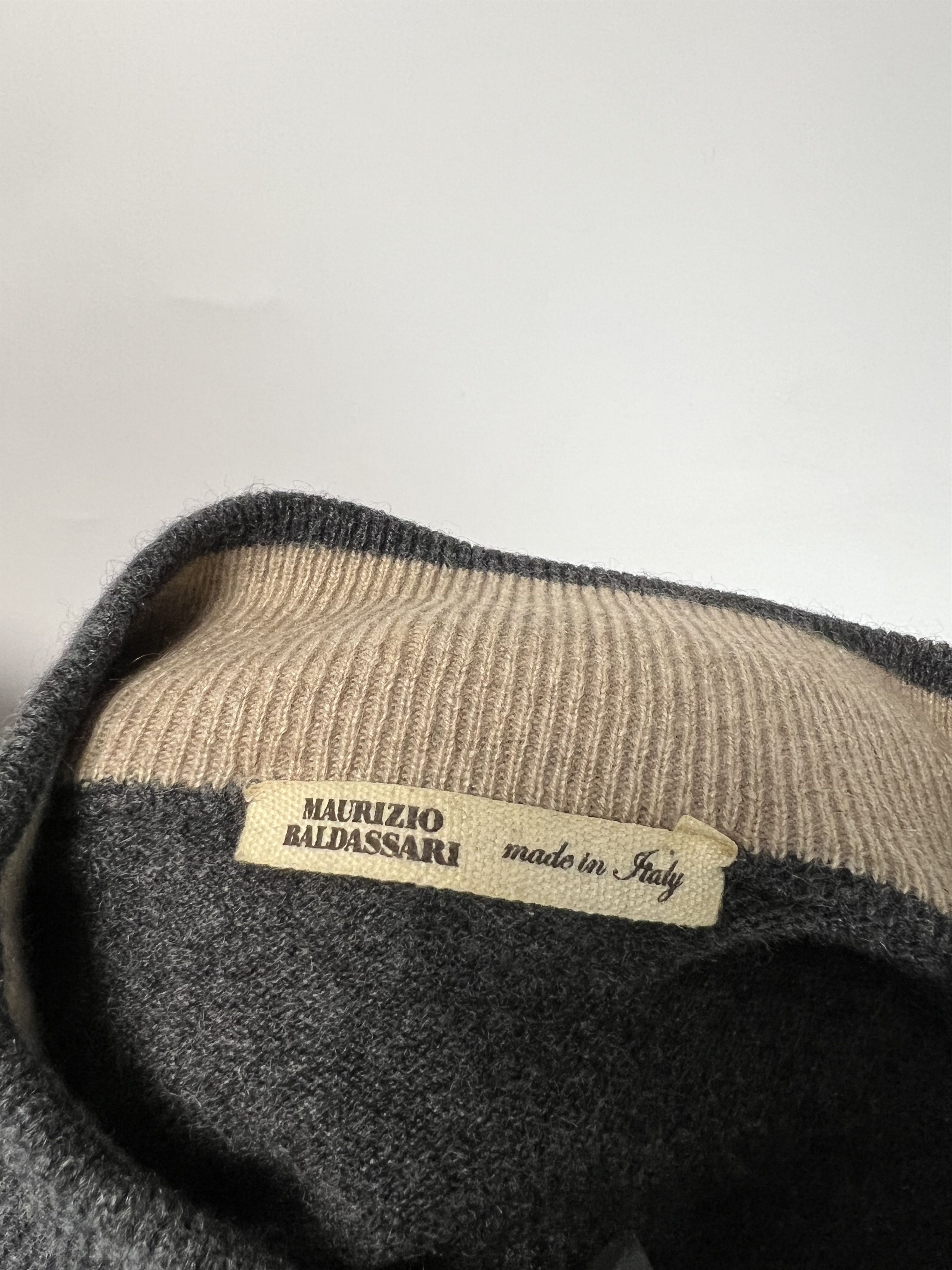 Maurizio Baldassari Maurizio Baldassari Wool Silk 1/4 Zip Sweater Size US XXL / EU 58 / 5 - 16 Thumbnail