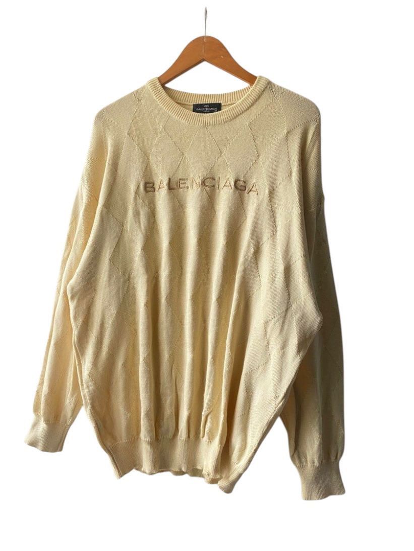 Balenciaga 2000s Balenciaga spell out wool knit swater Size US L / EU 52-54 / 3 - 1 Thumbnail