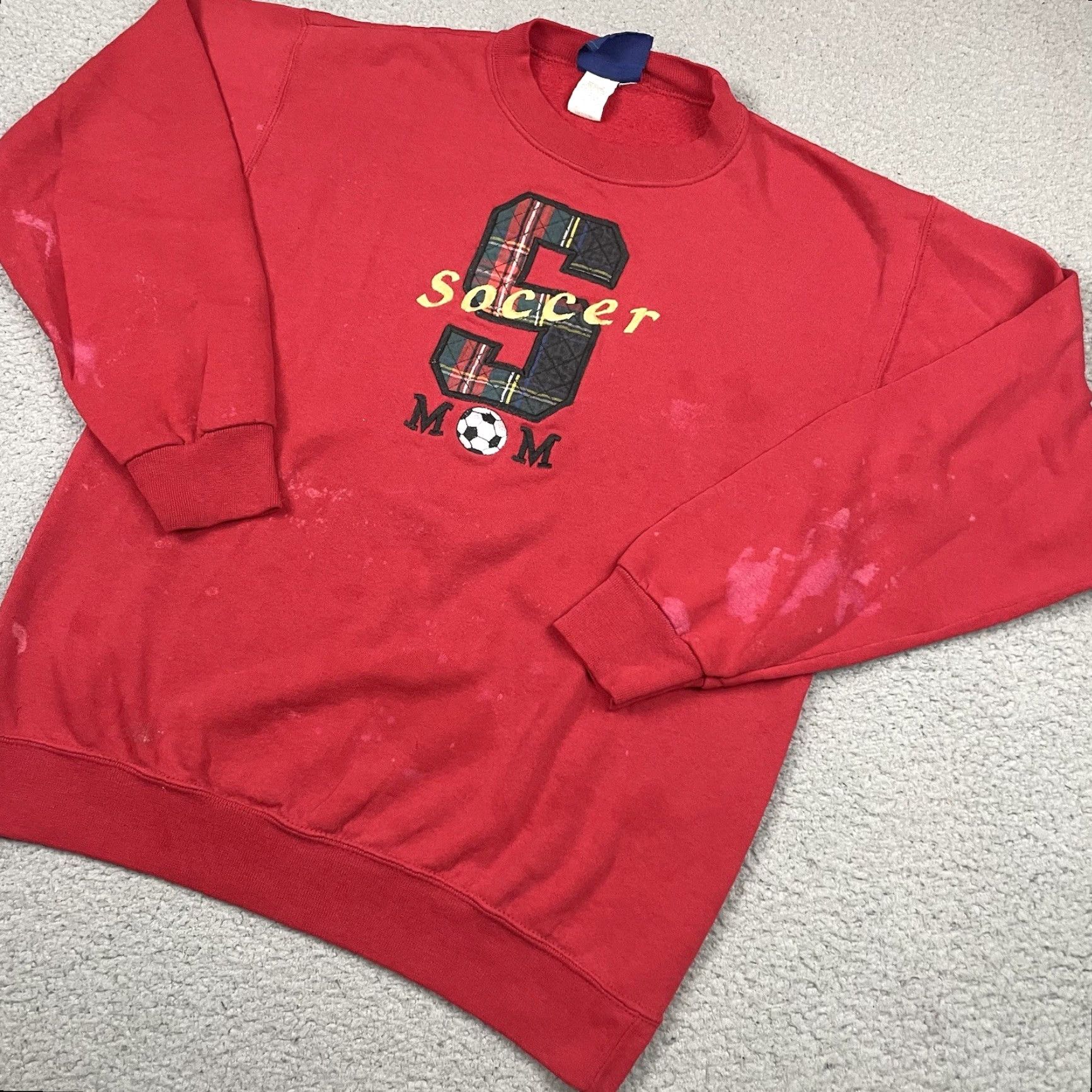 Vintage VINTAGE Oarsman Soccer Mom Sweatshirt Adult M Red Crew Neck Embroidered 90s Logo Sweatshirt Mens Girls Size US M / EU 48-50 / 2 - 4 Thumbnail
