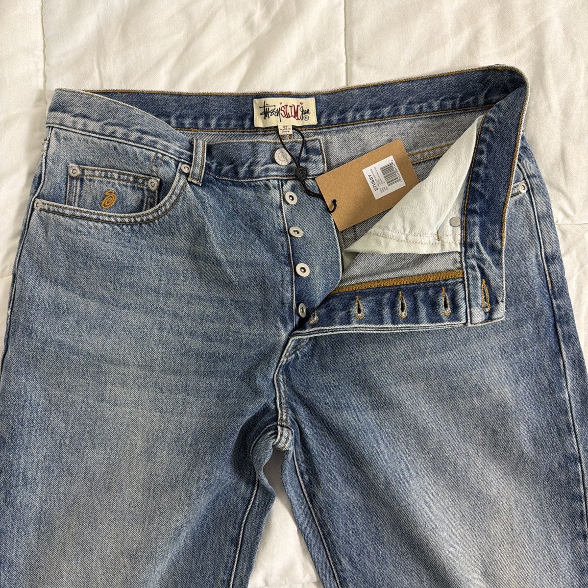 Stussy Stussy Slim Ol Jean stone washed indigo Size US 34 / EU 50 - 4 Thumbnail