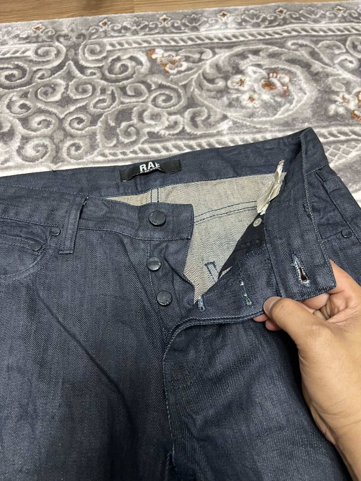 Designer × Raf Simons RARE RAF BY RAF SIMONS ITALIAN DESIGNER JEANS DENIM Size US 31 - 12 Thumbnail
