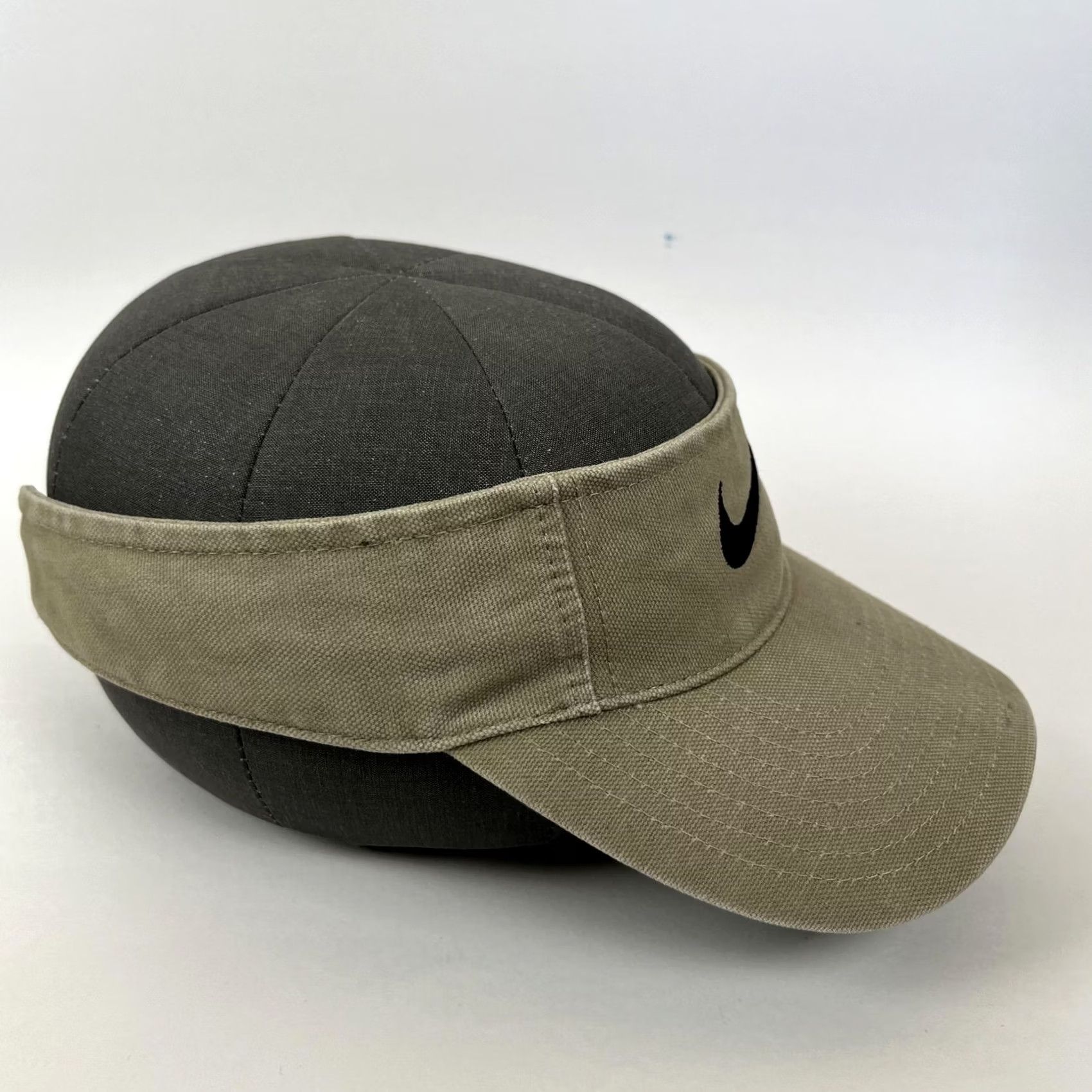 Nike Nike Visor Hat Cap Adjustable Mens One Size Beige Just Do It Swoosh Y2K Size ONE SIZE - 6 Thumbnail