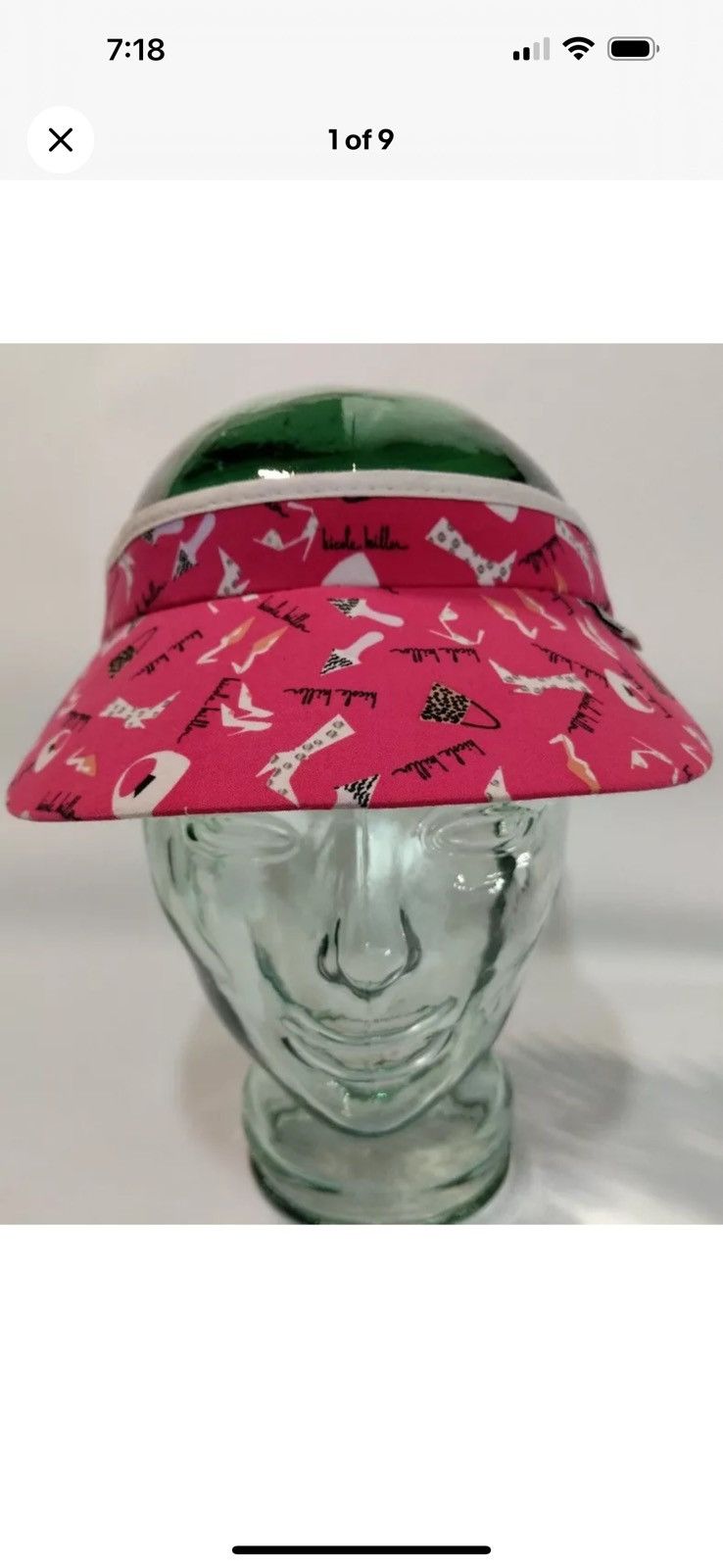 Nicole Miller Nicole Miller Tennis Coil Visor Size ONE SIZE - 1 Thumbnail