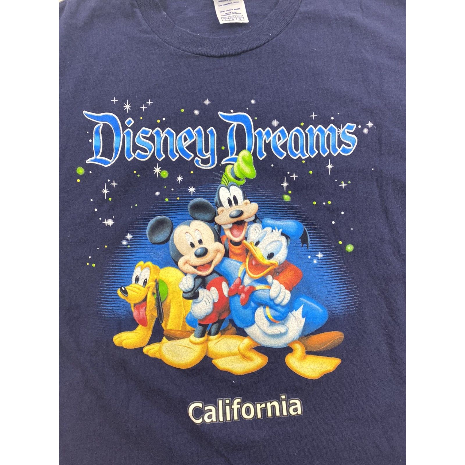 Disney VINTAGE Disney T-Shirt Men Large Mickey Mouse Goofy Donald Pluto Dreams Size US L / EU 52-54 / 3 - 3 Thumbnail