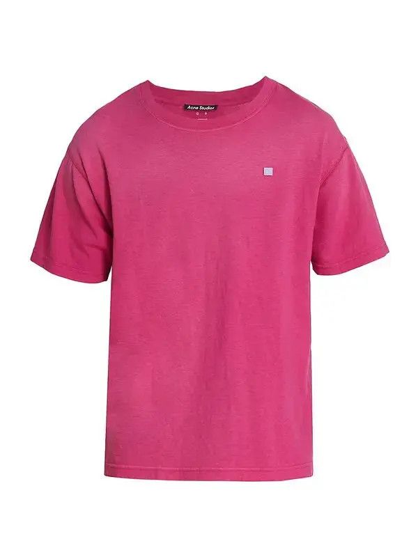 Acne Studios o1mle1224 Unisex Short Sleeve T-Shirt in Pink Size S / US 4 / IT 40 - 1 Thumbnail