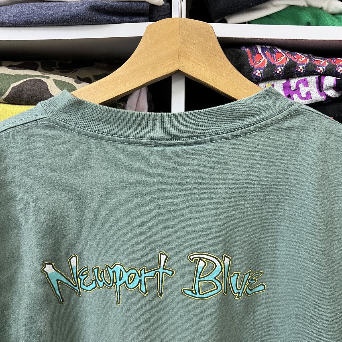 Vintage VTG NEWPORT BLUE SURFING TEE Size US XL / EU 56 / 4 - 7 Thumbnail