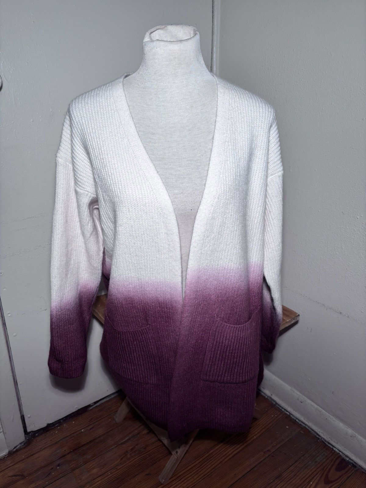 Other She + Sky Open Front Ombré Cardigan Sweater Size M / US 6-8 / IT 42-44 - 2 Thumbnail