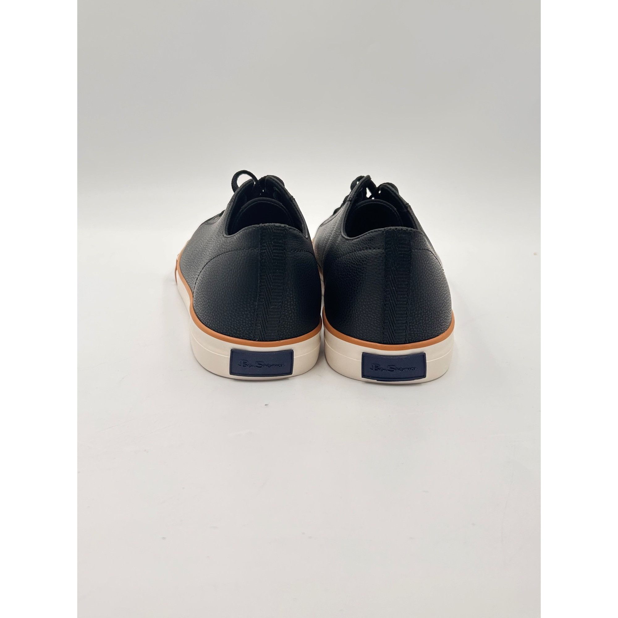 Ben Sherman Ben Sherman Black Leather Low Top Sneakers Men Lace Up Casua Size US 10.5 / EU 43-44 - 4 Thumbnail