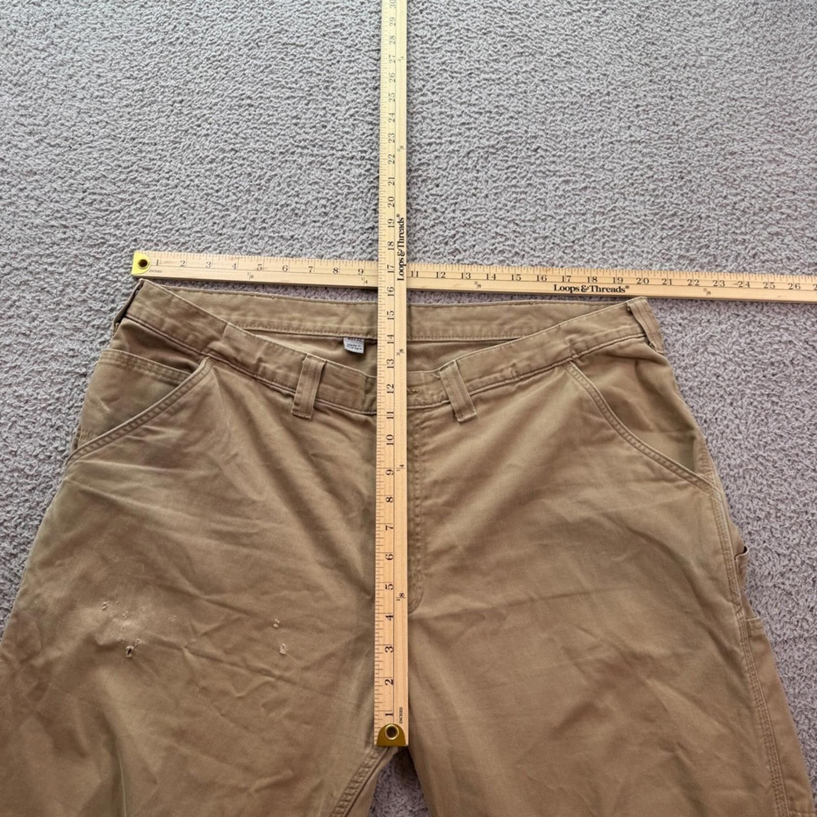 Carhartt Carhartt B324 DKH Relaxed Fit Carpenter Work Pants 40x32 Tan Size US 40 / EU 56 - 3 Thumbnail