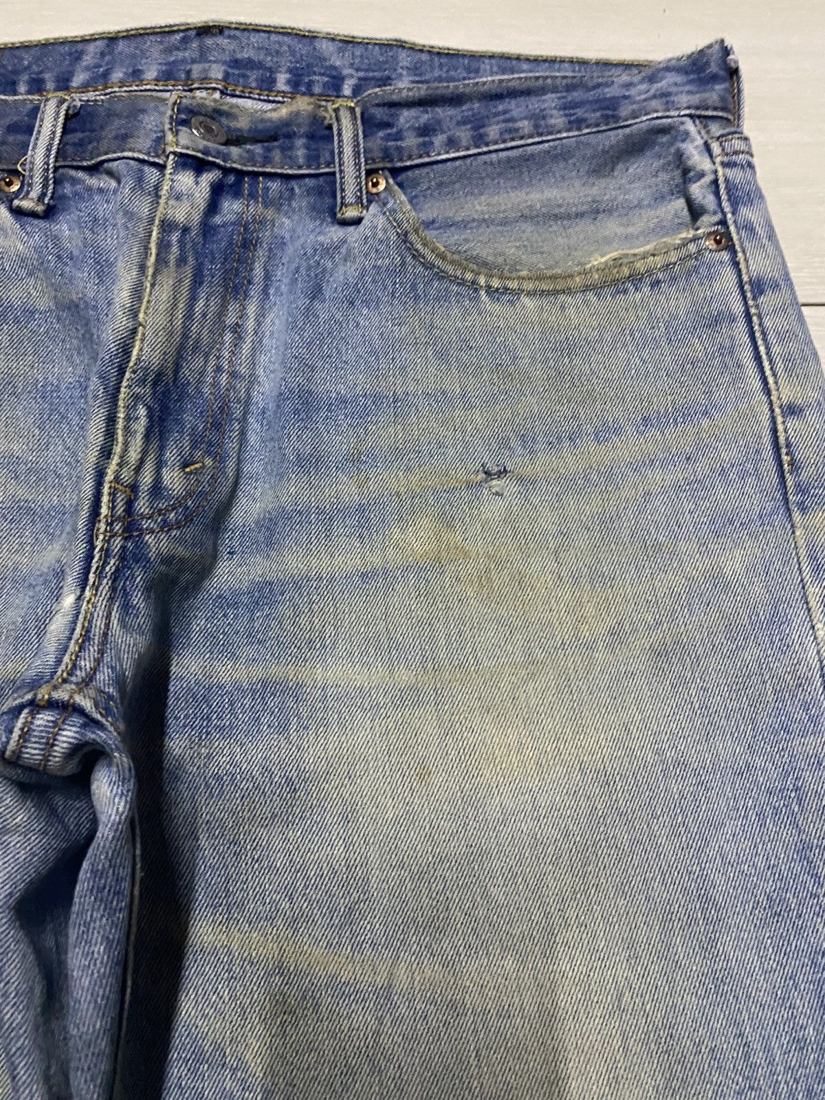 Levi's Vintage Levis 514 light Wash Faded Distressed Jeans Size US 36 / EU 52 - 8 Thumbnail