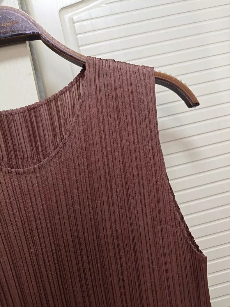 Issey Miyake Issey Miyake size:3 Brown vest dress Size XS / US 0-2 / IT 36-38 - 5 Thumbnail