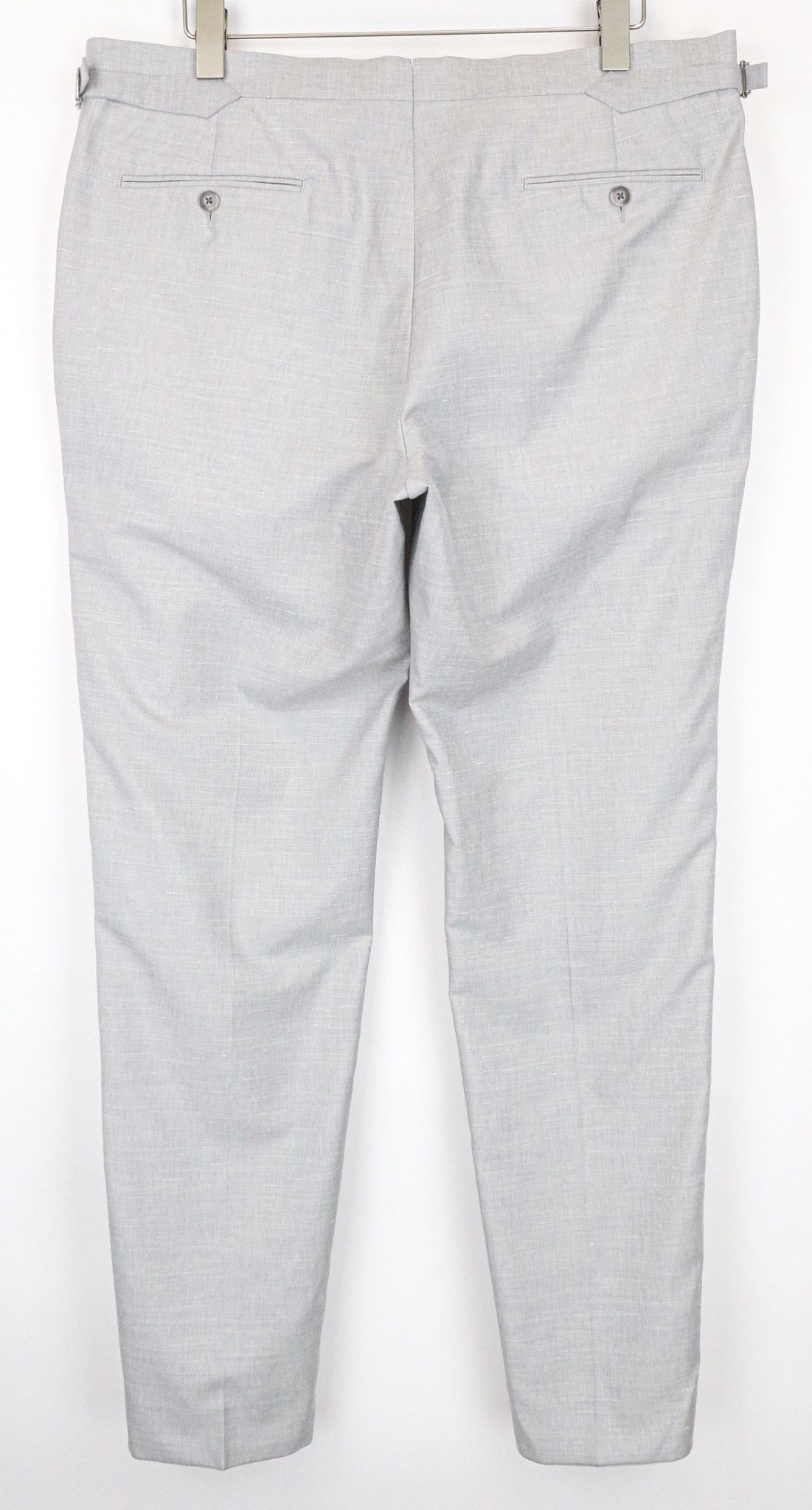 Suitsupply HAVANA JETTED UK46R Grey Wool Silk Linen Suit 75297 Size 46R - 9 Thumbnail