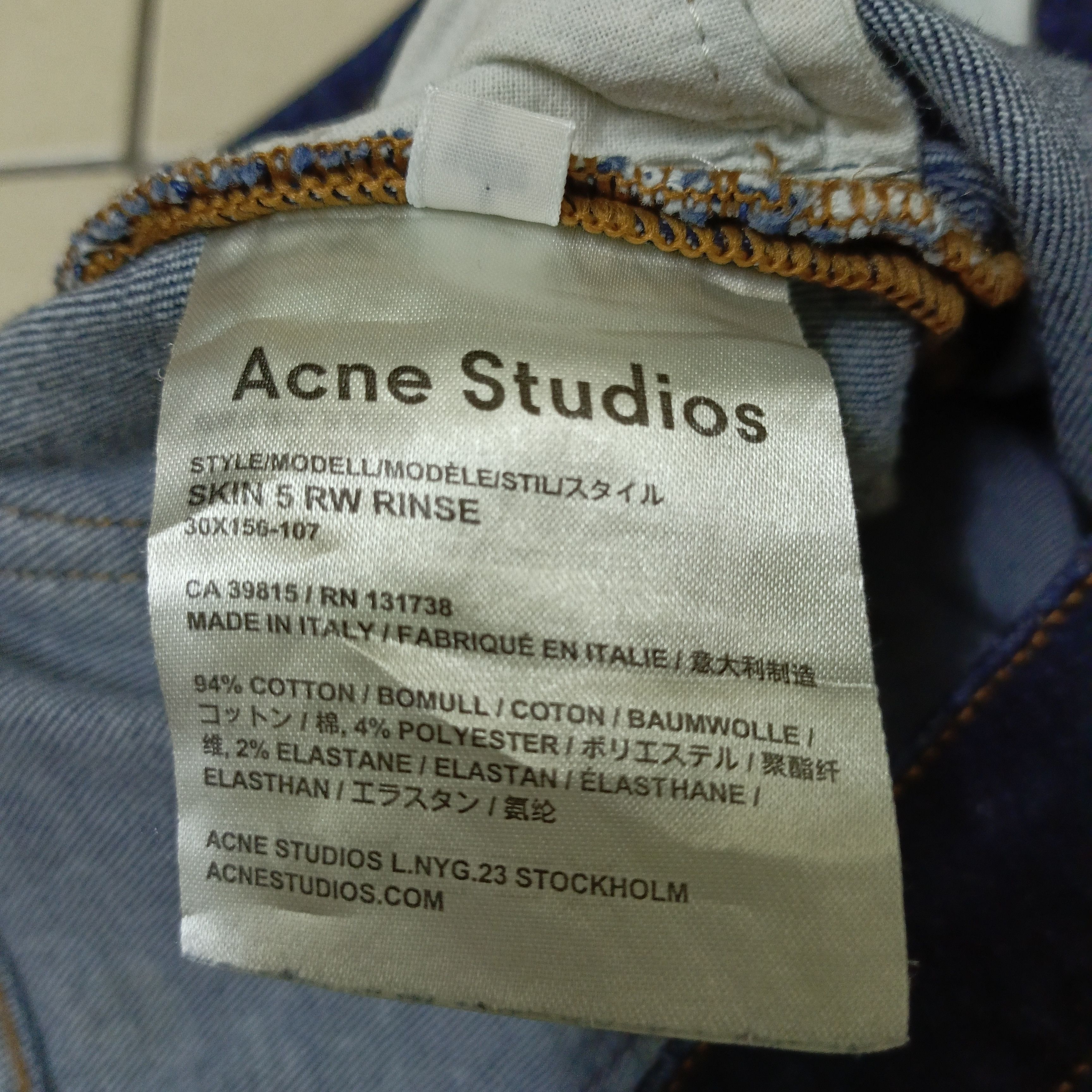 Acne Studios ACNE Studios Skin 5 RW Rinse Jeans Womens Size 26" / US 2 / IT 38 - 6 Thumbnail