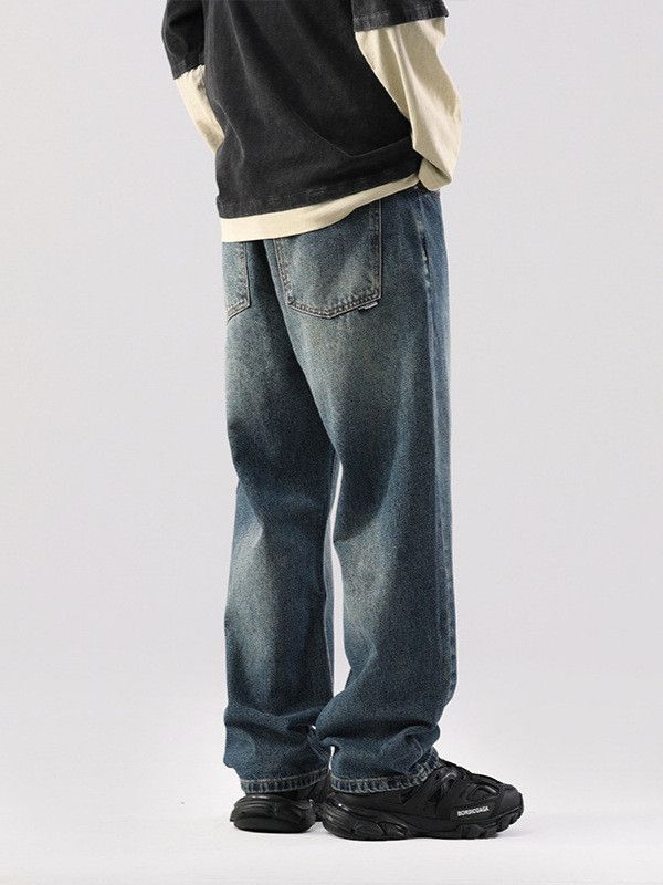 Japanese Brand Men's Retro Washed American Street Style Loose Jeans Size US 32 / EU 48 - 4 Thumbnail