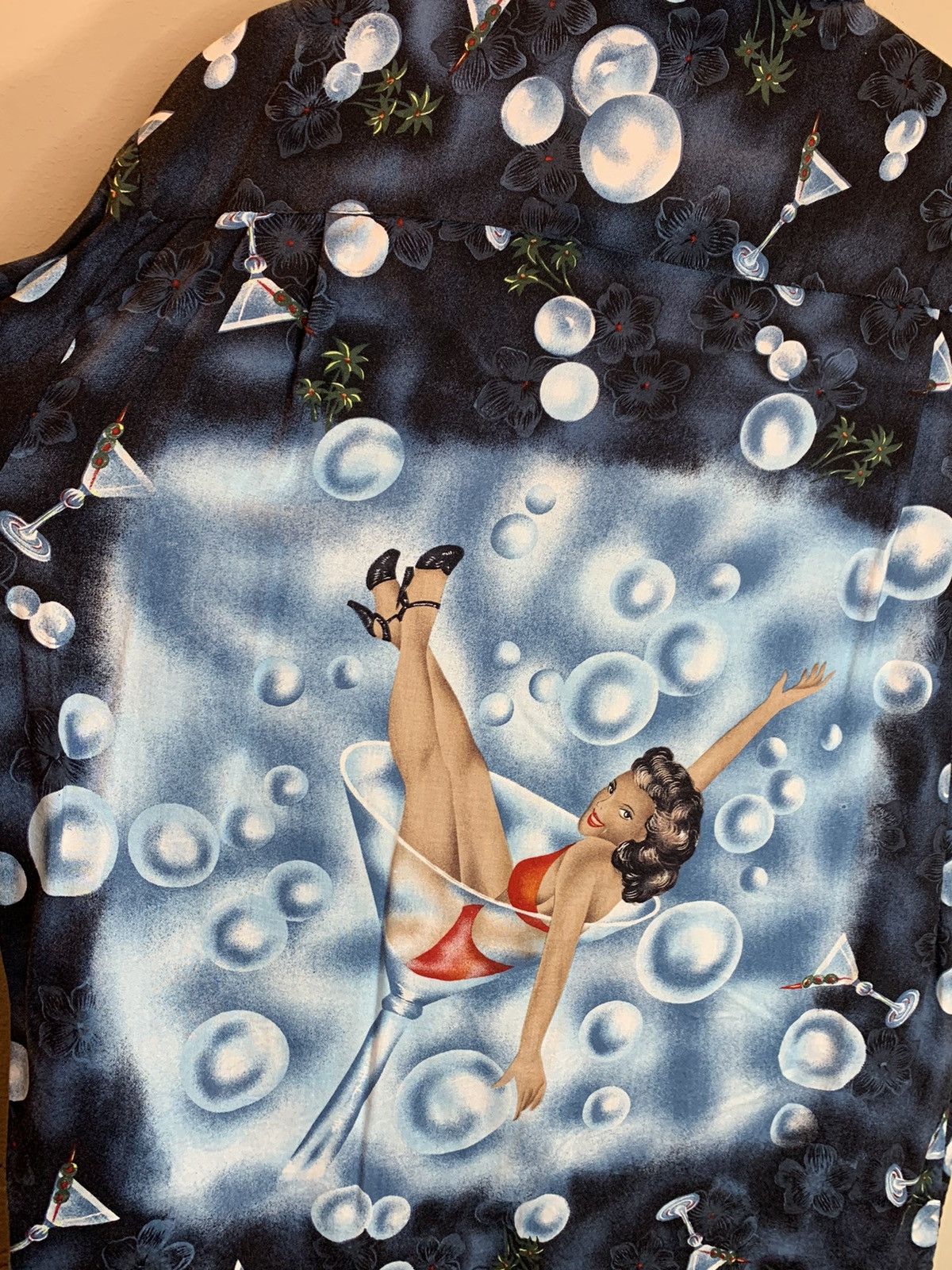 Kennington Ltd. RARE Vintage Kennington Pinup Martini Tiki Loop Collar Shirt Size US L / EU 52-54 / 3 - 3 Thumbnail