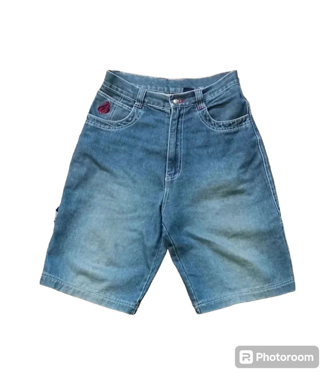 Fubu × Vintage Vintage Johnny Blaze Denim Carpenter Jorts Y2K Size US 31 - 2 Thumbnail