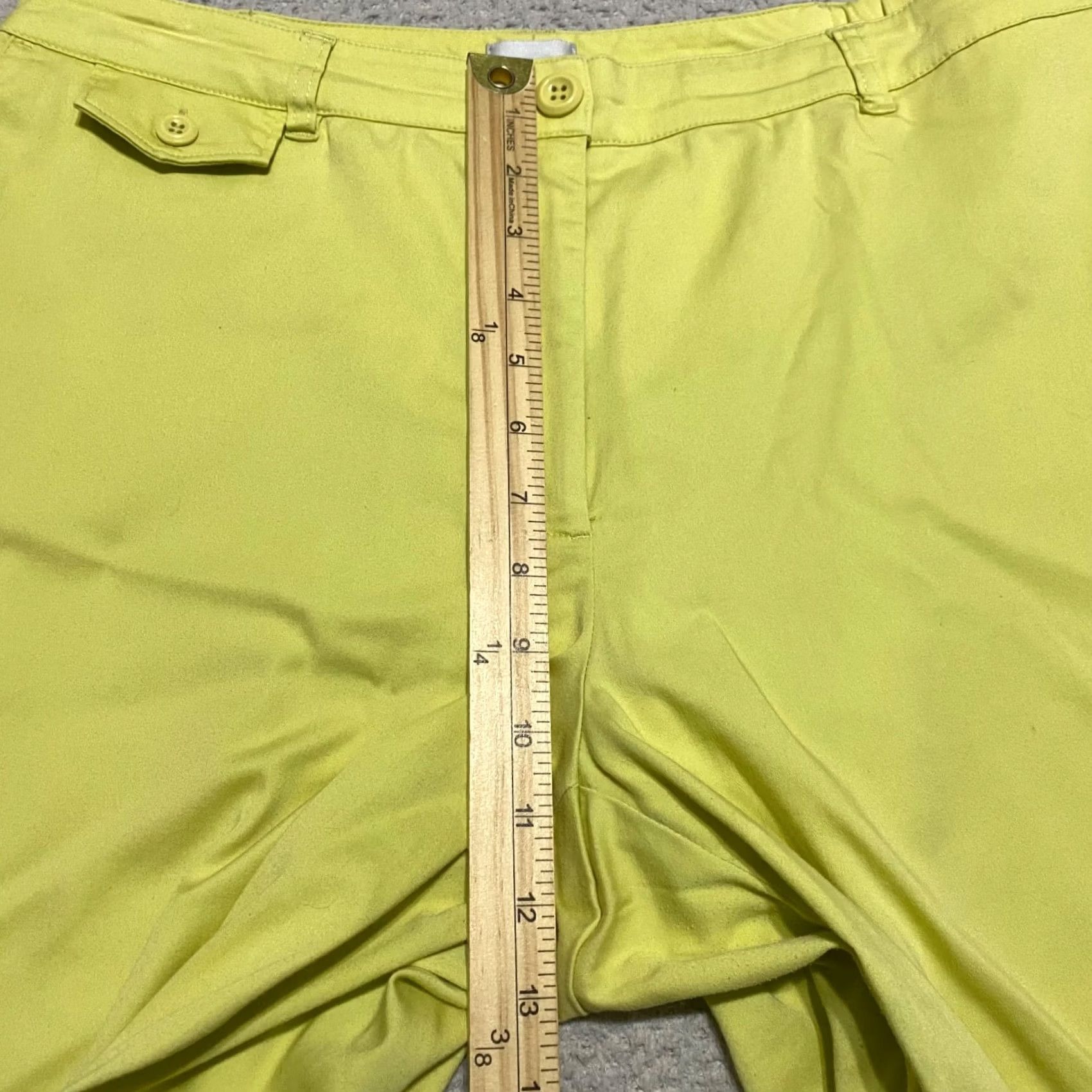 Vintage Chico's Pants Womens XL Yellow Solid Wide Leg Capri High Rise Outdoor Walking Size 40" / US 18 - 6 Thumbnail