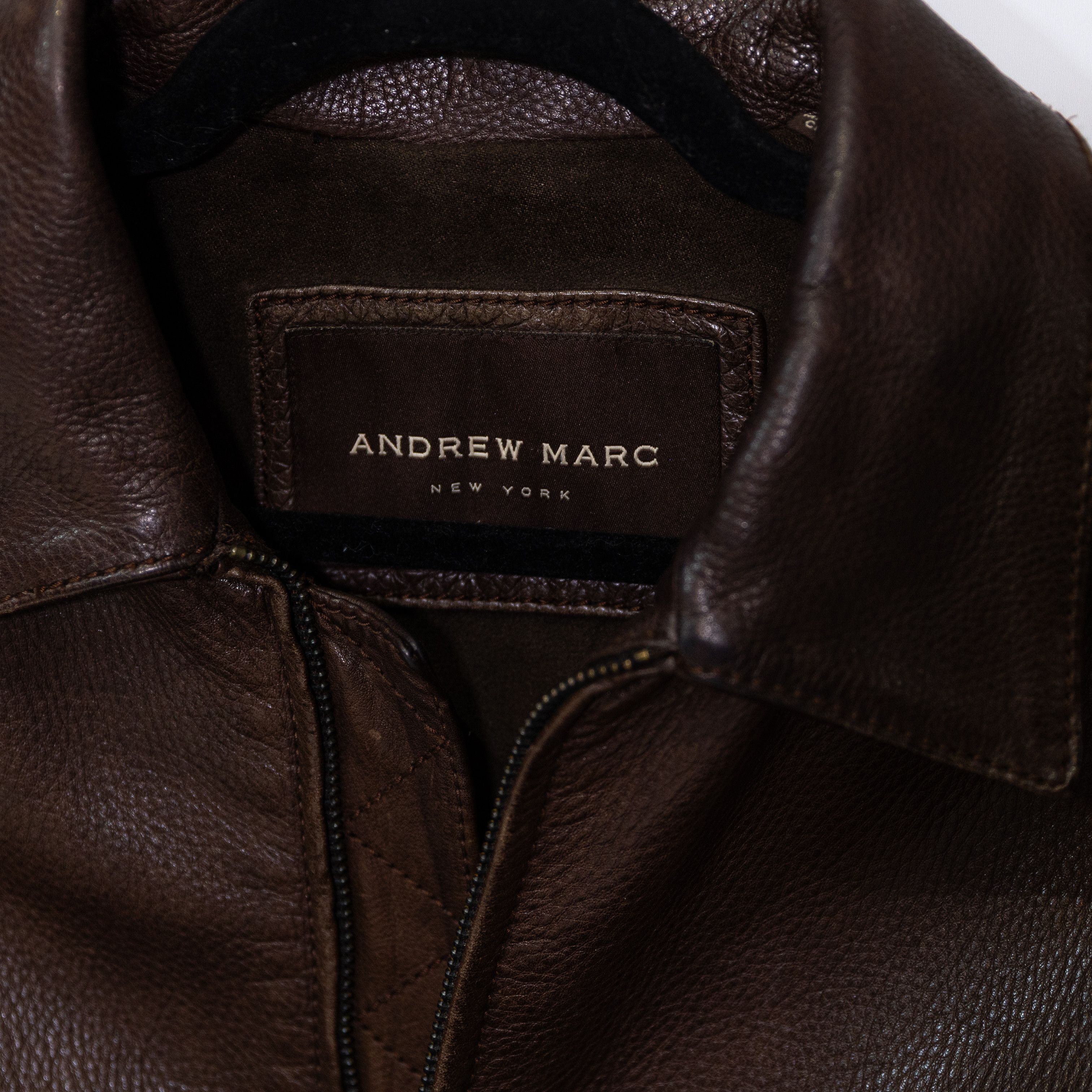 Andrew Marc Andrew Marc Men's Genuine Leather Collared Size US L / EU 52-54 / 3 - 2 Thumbnail