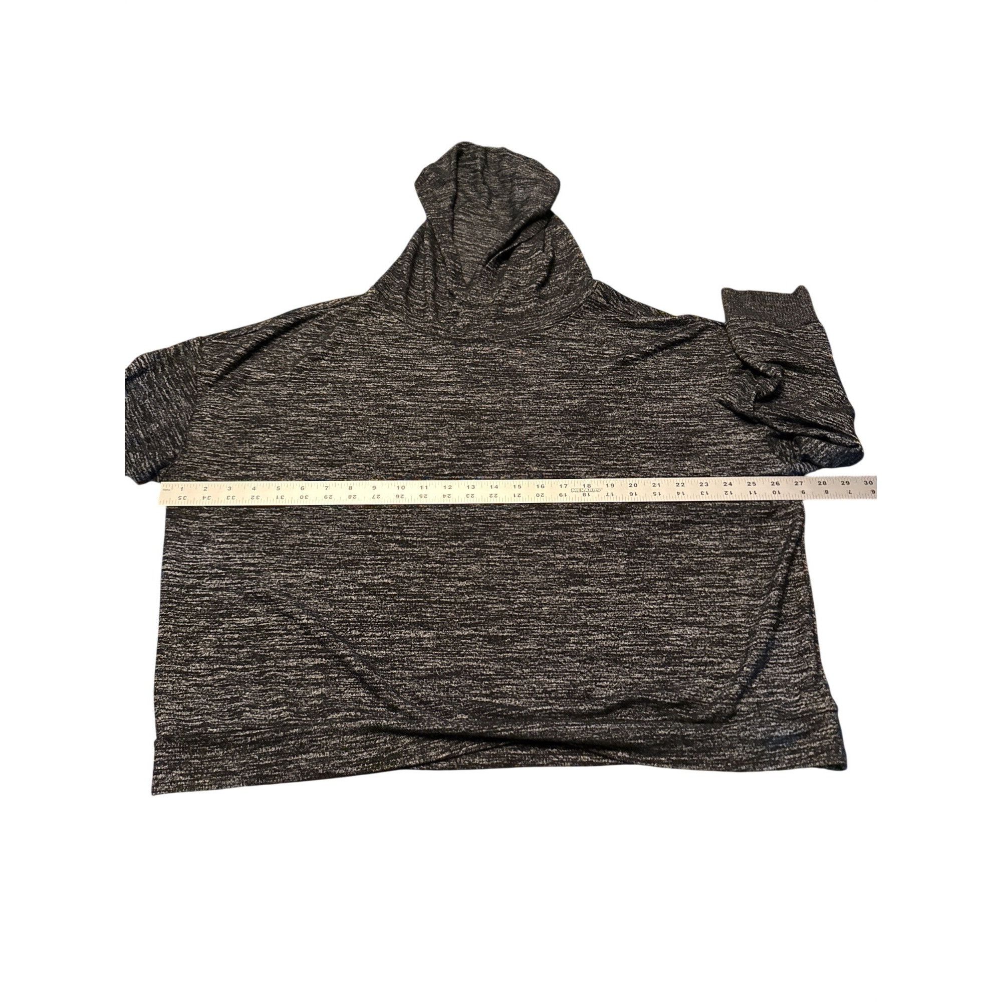 Gap Cozy Charcoal Heathered Knit Hooded Pullover Sweater Gap Size L / US 10 / IT 46 - 2 Thumbnail