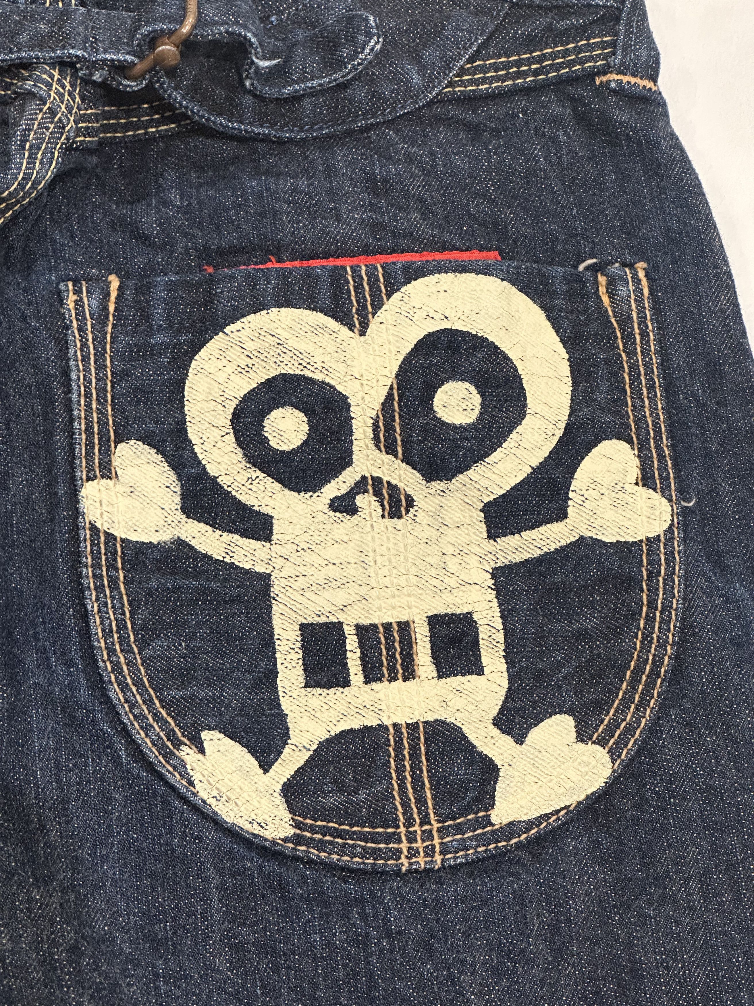 Evisu Evisu x Yamane - Rare Vintage Y2K Cat and Skull Jeans Size US 30 / EU 46 - 4 Thumbnail