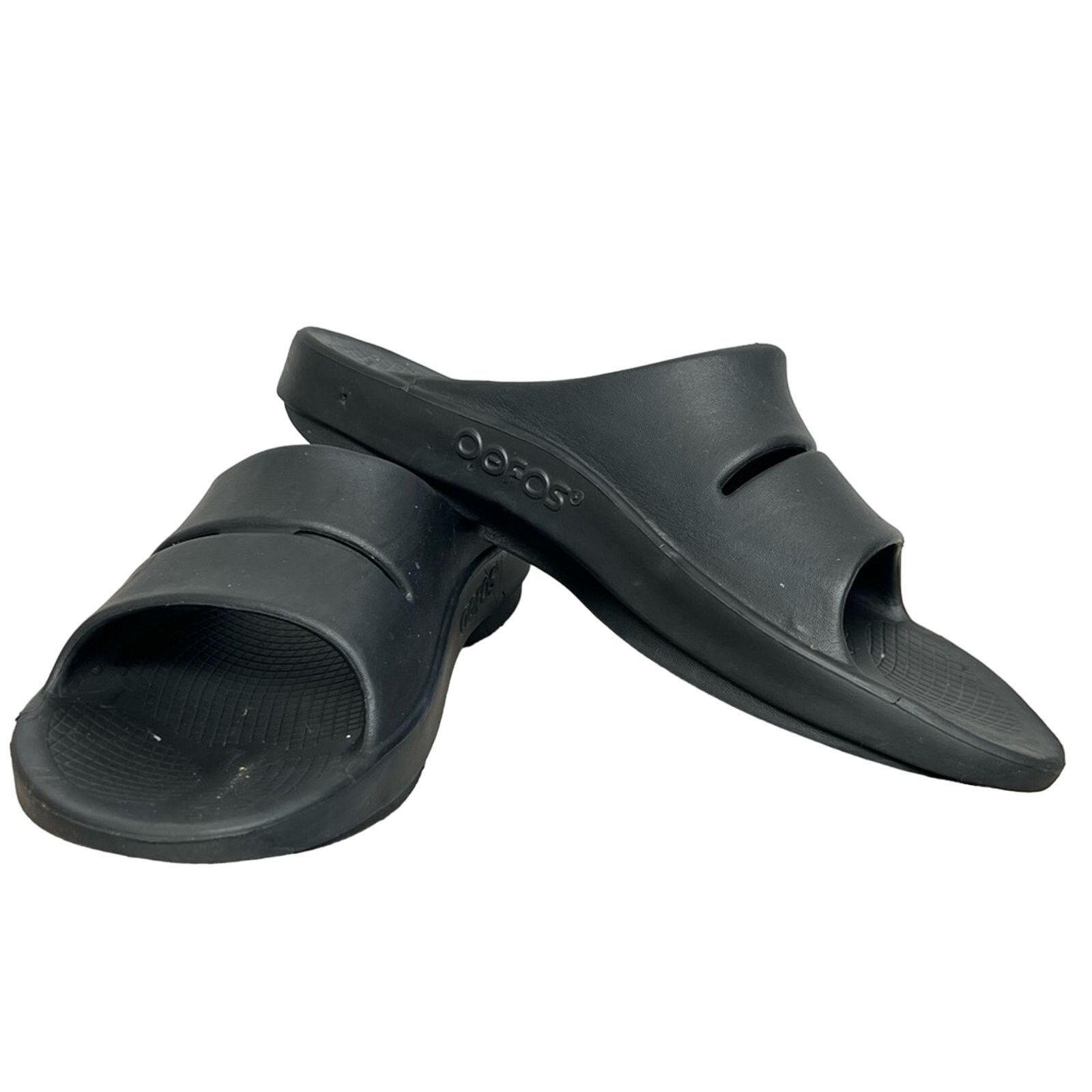 OOF Wear OOFOS OOahh Recovery Sandals Sport Slide On Black Men’s 12 Size US 12 / EU 45 - 2 Thumbnail
