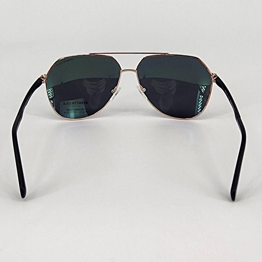 Kenneth Cole Kenneth Cole New York Gold Polarized Aviator Sunglasses Size ONE SIZE - 8 Thumbnail