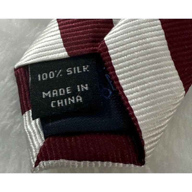 Jos. A. Bank Jos A Bank Executive Collection Maroon White Striped Tie NWT Size ONE SIZE - 3 Thumbnail