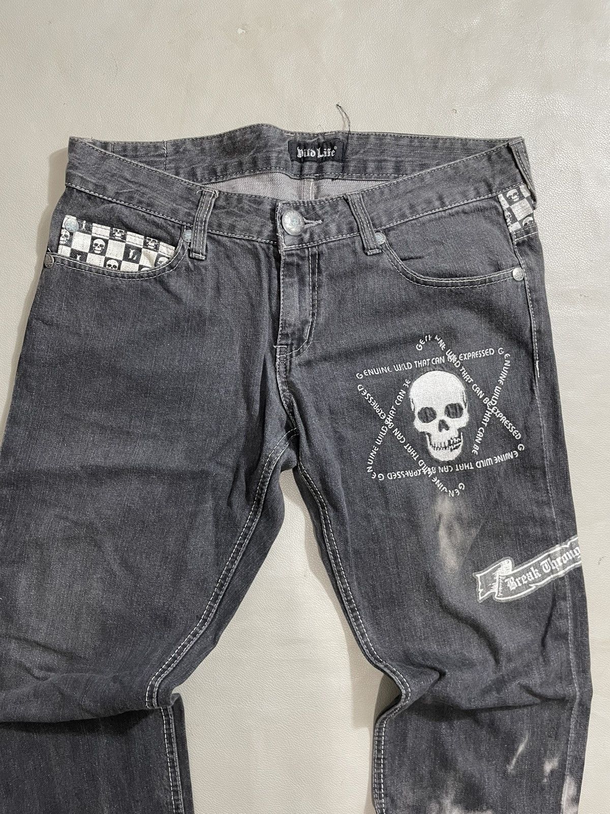 Wildlife Gothic jeans skull washed ifsix lgb kmrii style