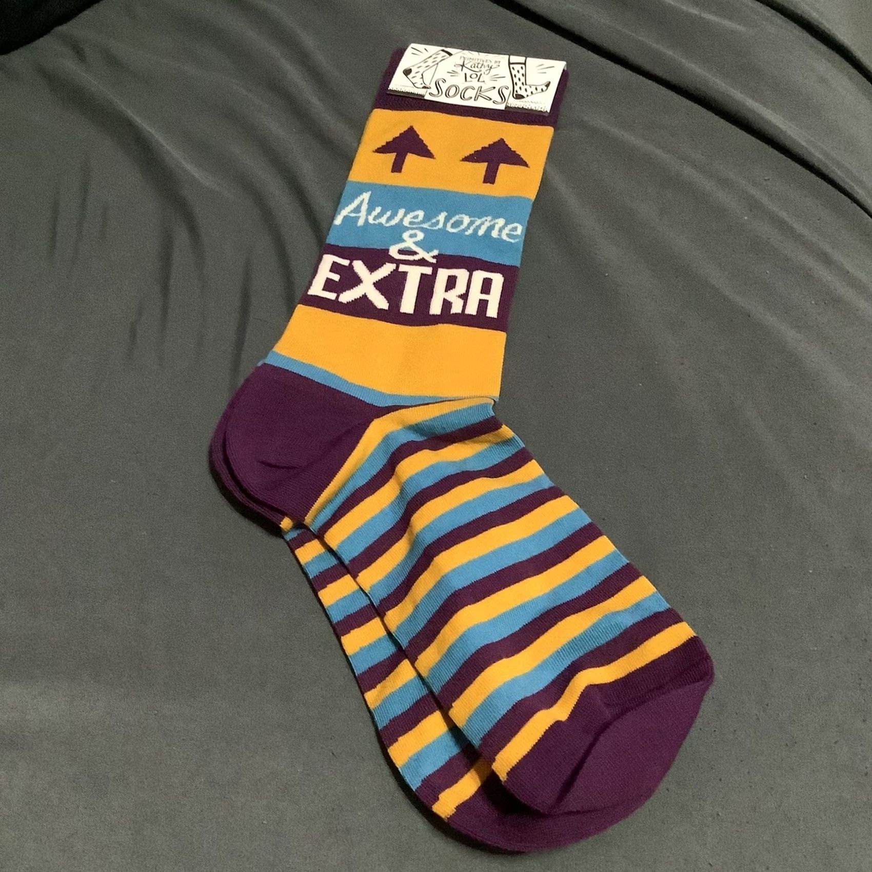 Primitive Primitives by Kathy Awesome & Extra Socks One Size Multicolor Unisex Animal Print Words & Phrases Mixed Material 113062 Size ONE SIZE - 2 Thumbnail