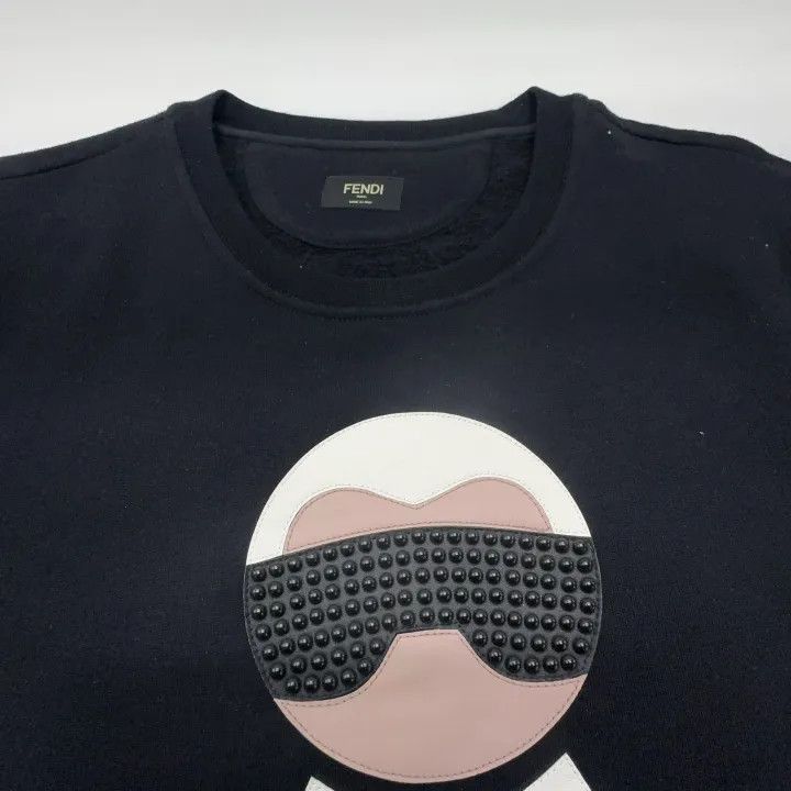 Fendi Black Graphic Long Sleeve Sweatshirt -2507