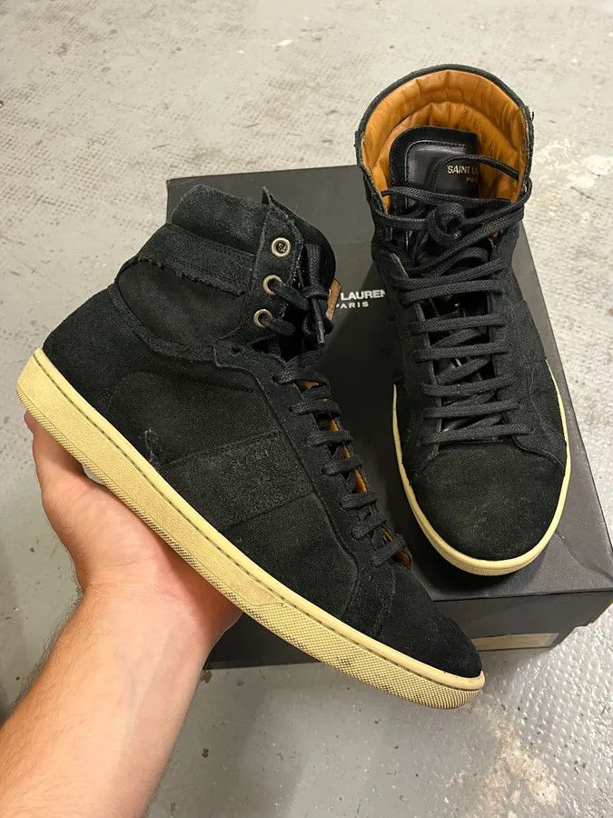 Saint Laurent Paris Saint Laurent Paris SL18H High Black Sneakers by Hedi Slimane Size US 7.5 / EU 40-41 - 1 Thumbnail
