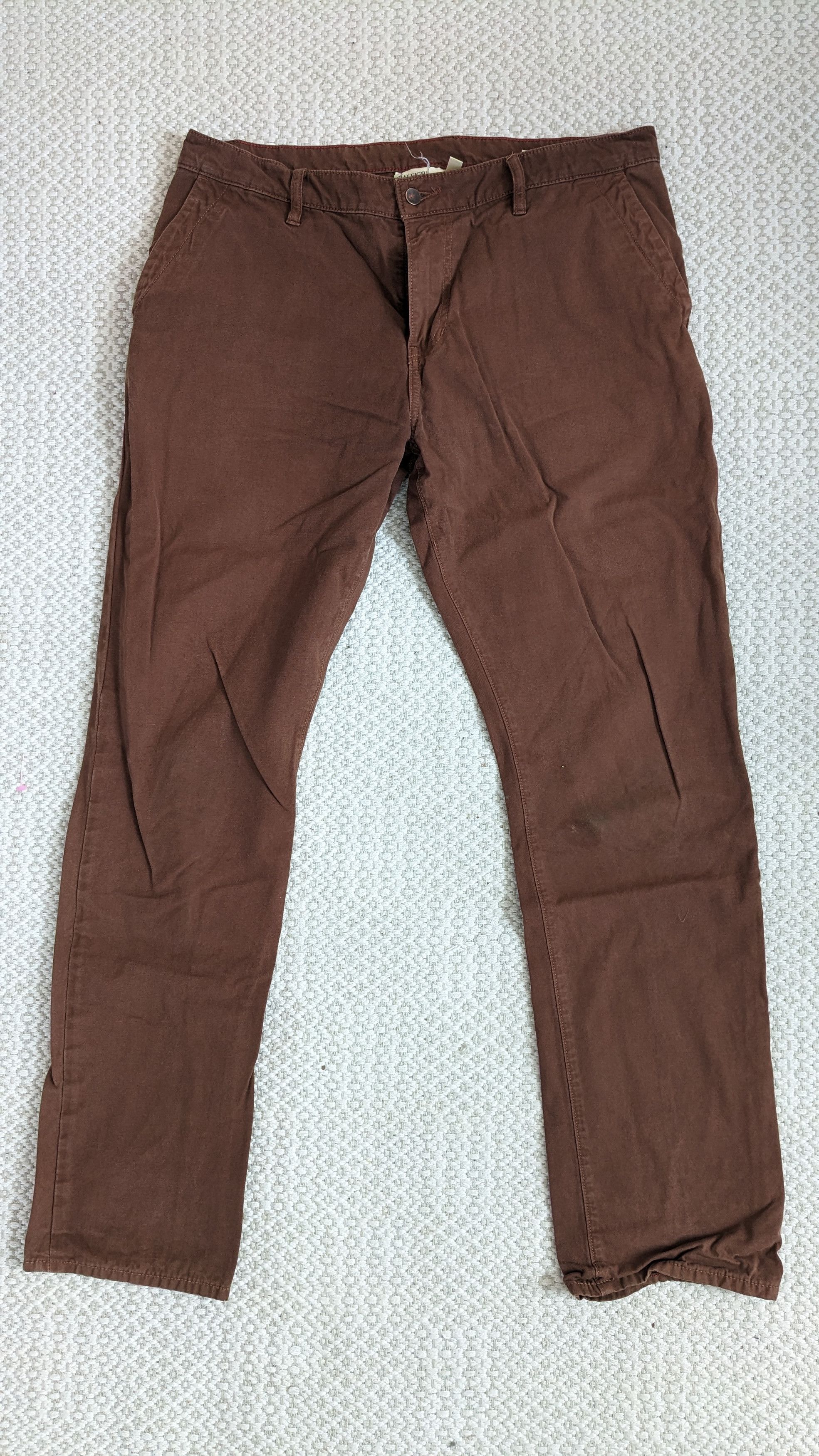 Raleigh Denim Raleigh Denim Jones Cut Brown Khaki Pants 34x32 Size US 34 / EU 50 - 1 Thumbnail