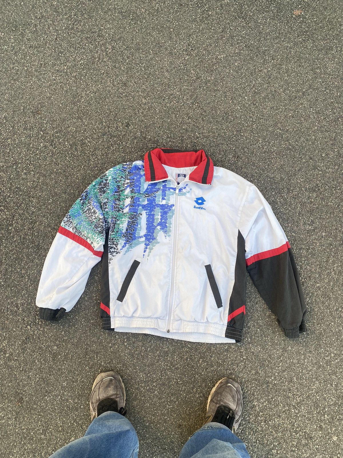 Lotto Sport Lotto Vintage 90s Tennis Italiano Windbreaker Jacket Size US M / EU 48-50 / 2 - 2 Thumbnail