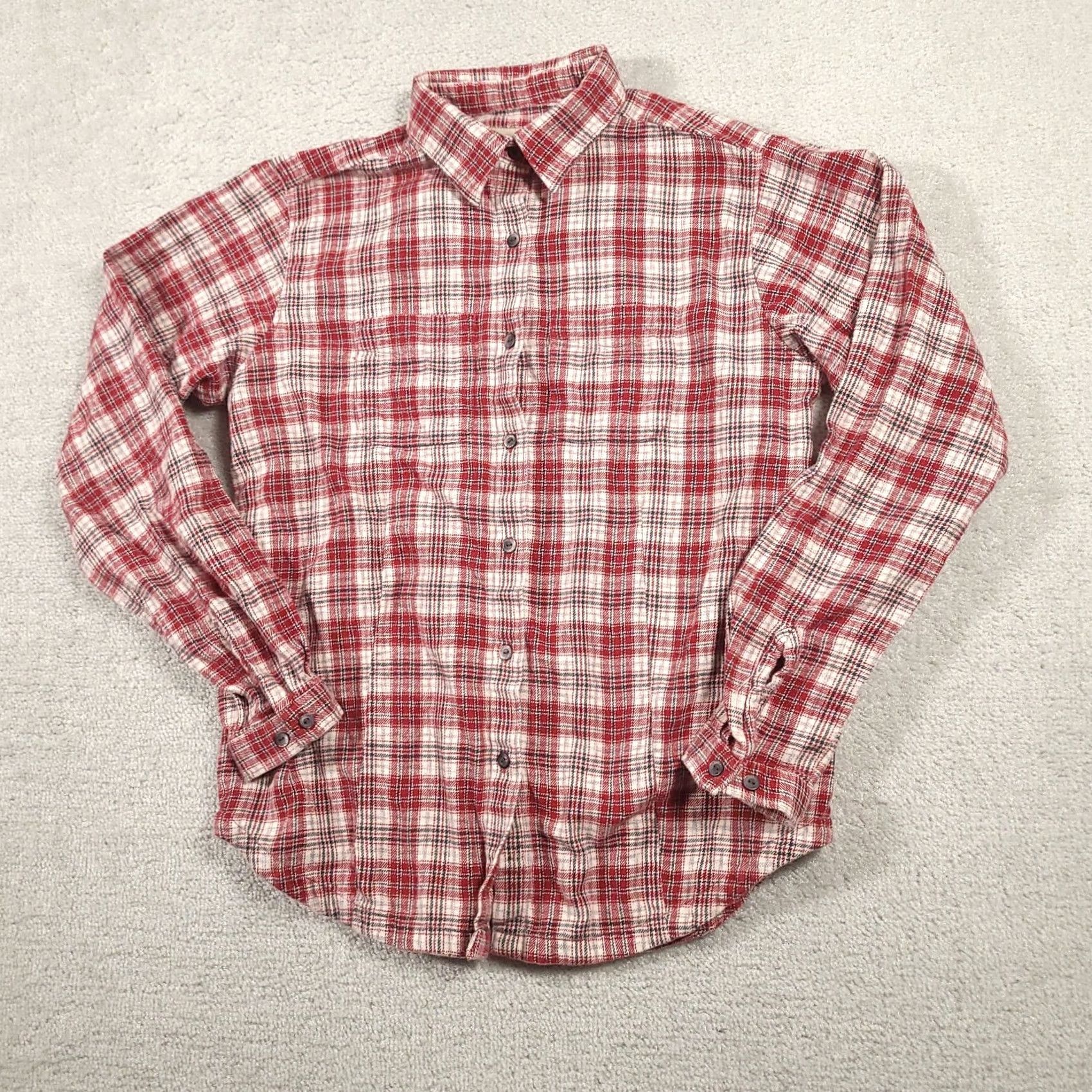 Vintage VINTAGE Woolrich Shirt Womens S Red Plaid Flannel Western Button Up Cotton Size S / US 4 / IT 40 - 2 Thumbnail