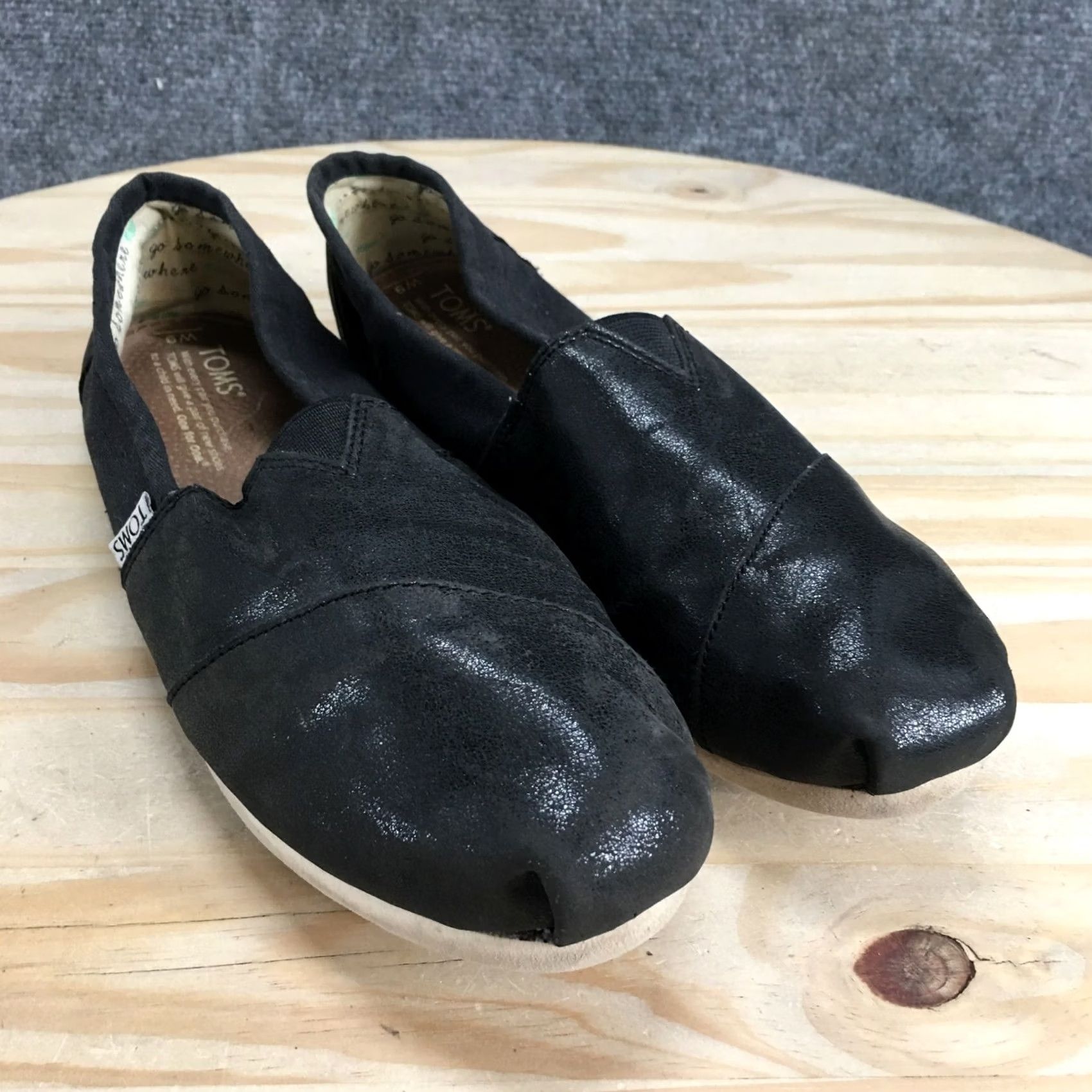 Toms TOMS Alpargata Slip On Women’s 9 Black Casual Low Top Round Toe Shoes Size M / US 6-8 / IT 42-44 - 3 Thumbnail