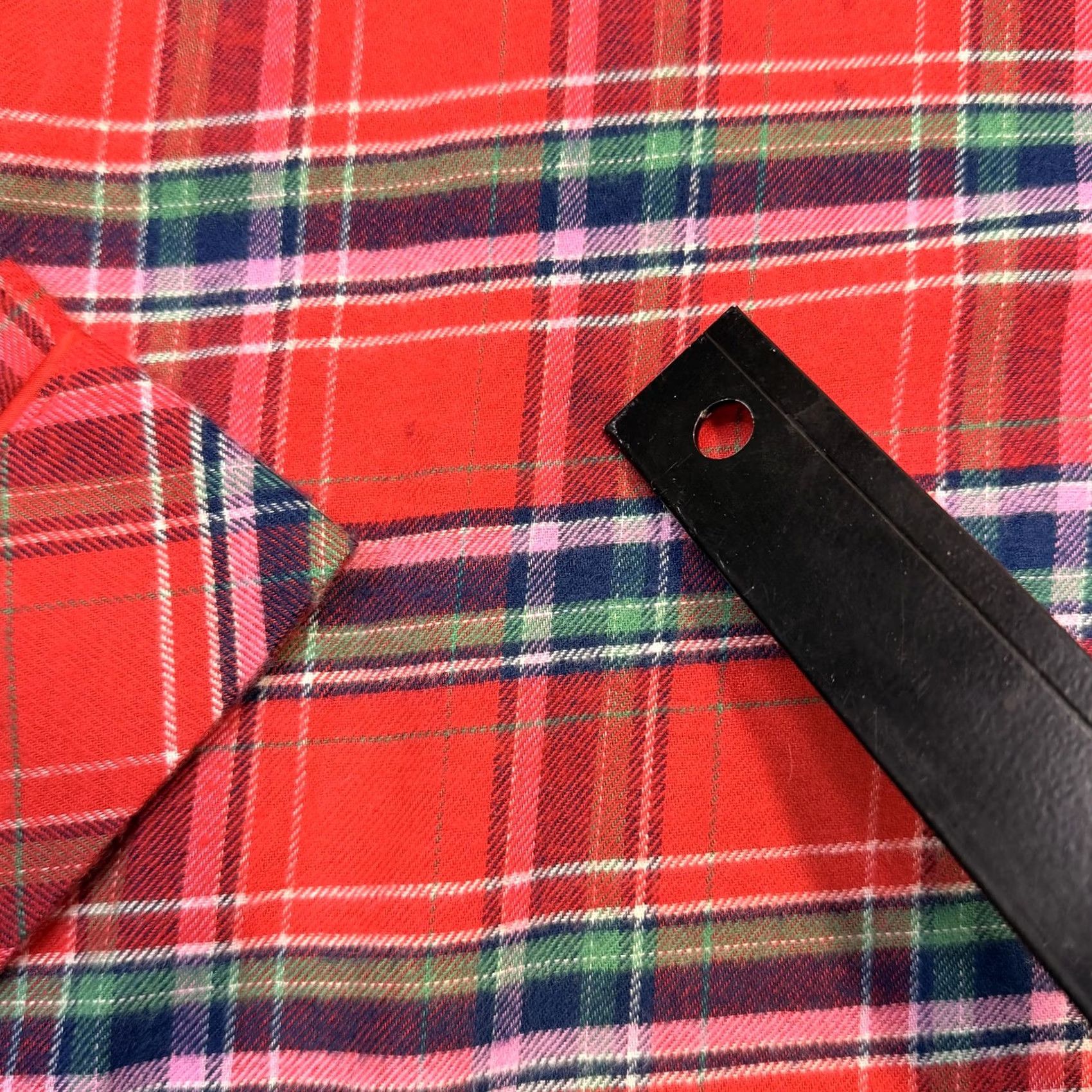 Ralph Lauren Lauren Ralph Lauren Pajama Shirt Womens XL Red Plaid Leopard Collar Sleep Top Size XL / US 12-14 / IT 48-50 - 6 Thumbnail