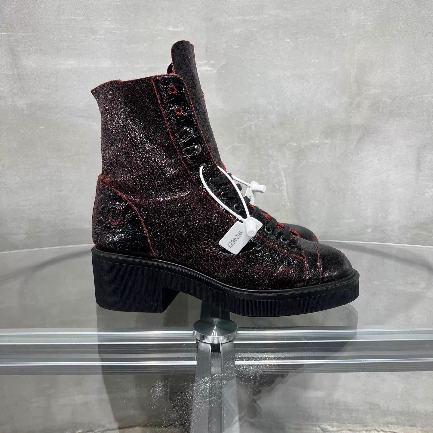 Chanel Chanel Black & Red Boots 37 EU Size US 6.5 / IT 36.5 - 4 Thumbnail