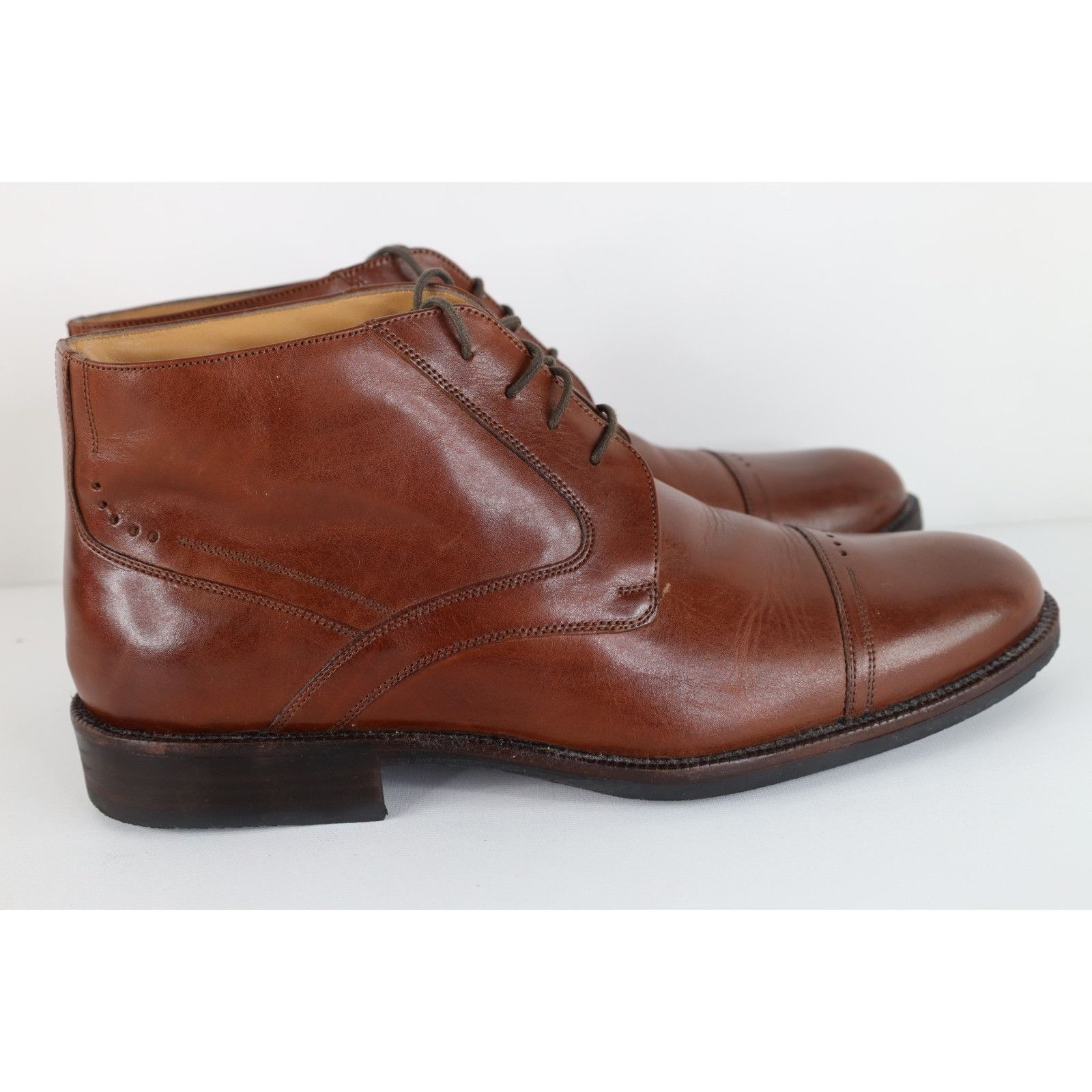 Johnston & Murphy Johnston & Murphy Sheepskin Leather Toe Cap Chukkas Boots Size US 10 / EU 43 - 4 Thumbnail