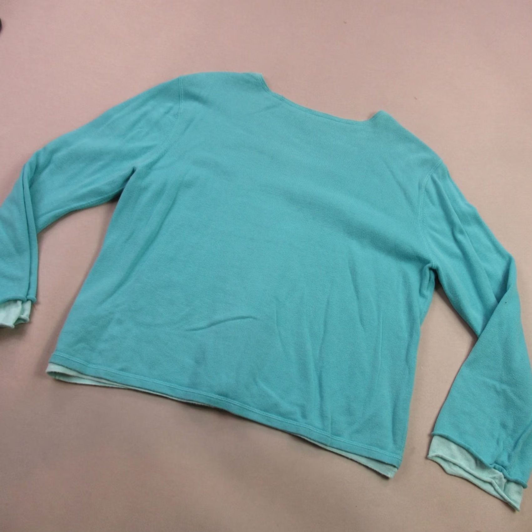 J. Jill J Jill Sweater Womens Large Petite Long Sleeve Pullover V Neck Lightweight Green Size L / US 10 / IT 46 - 7 Thumbnail