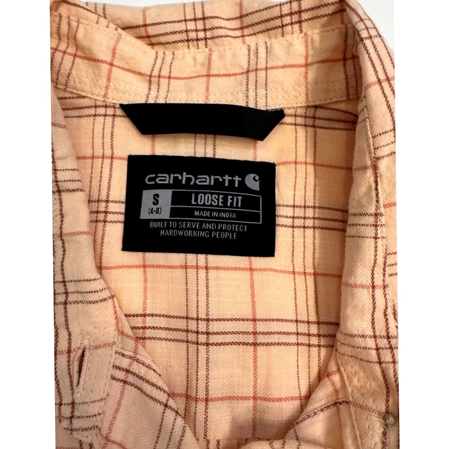 Carhartt Carhartt Women's S Shirt Cream Button Down Size S / US 4 / IT 40 - 4 Thumbnail