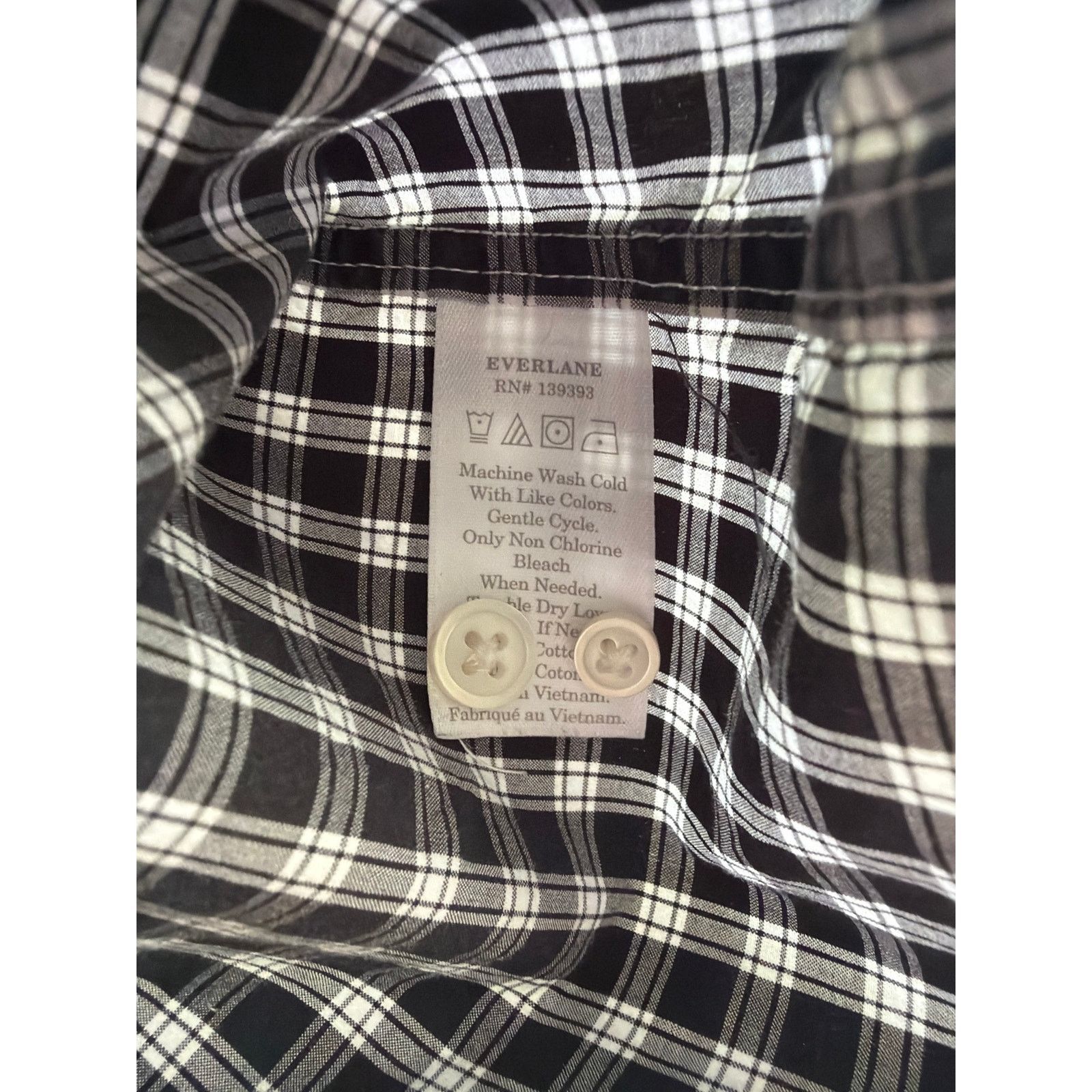 Everlane Everlane Size XS Black and White Plaid Long Sleeve Size US XS / EU 42 / 0 - 3 Thumbnail
