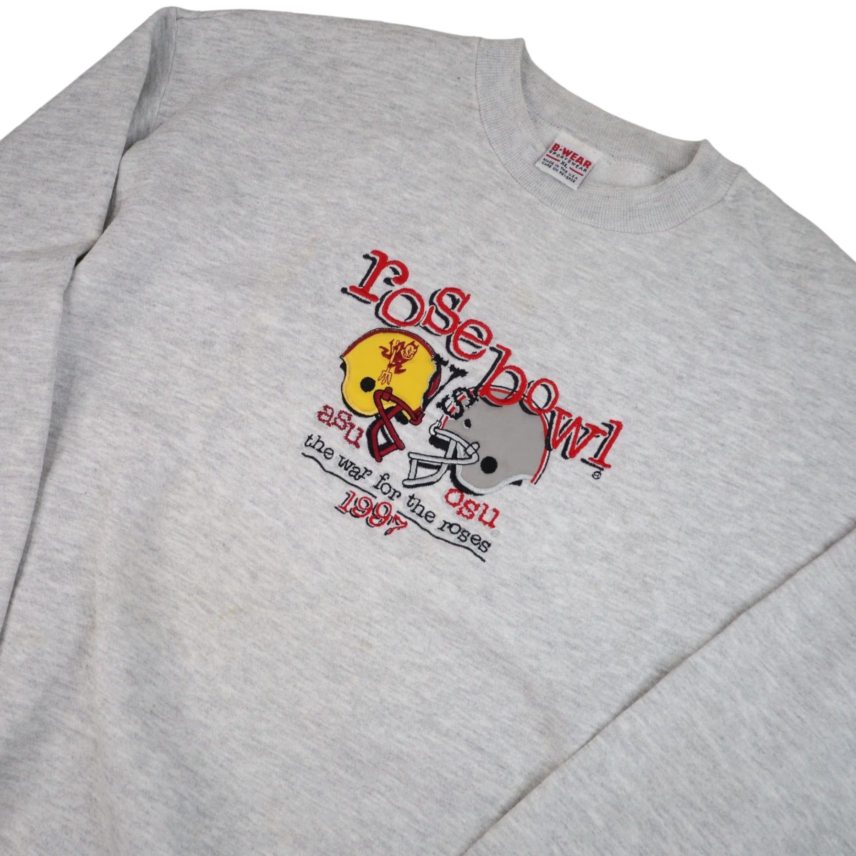 Vintage VINTAGE 1997 ASU vs OSU Rose Bowl Embroidered Sweatshirt Gray XL Mens Size US XL / EU 56 / 4 - 2 Thumbnail
